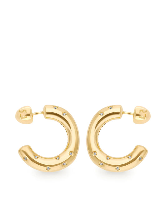 14kt yellow gold large Peggy diamond earrings
