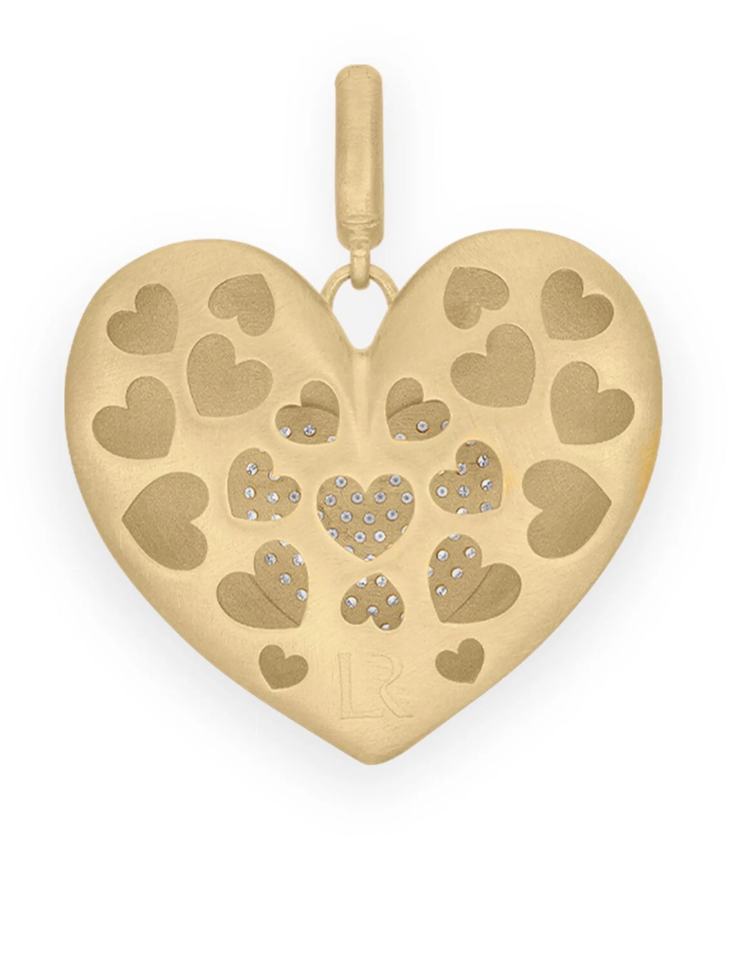 14kt yellow gold large Paulette diamond pendant