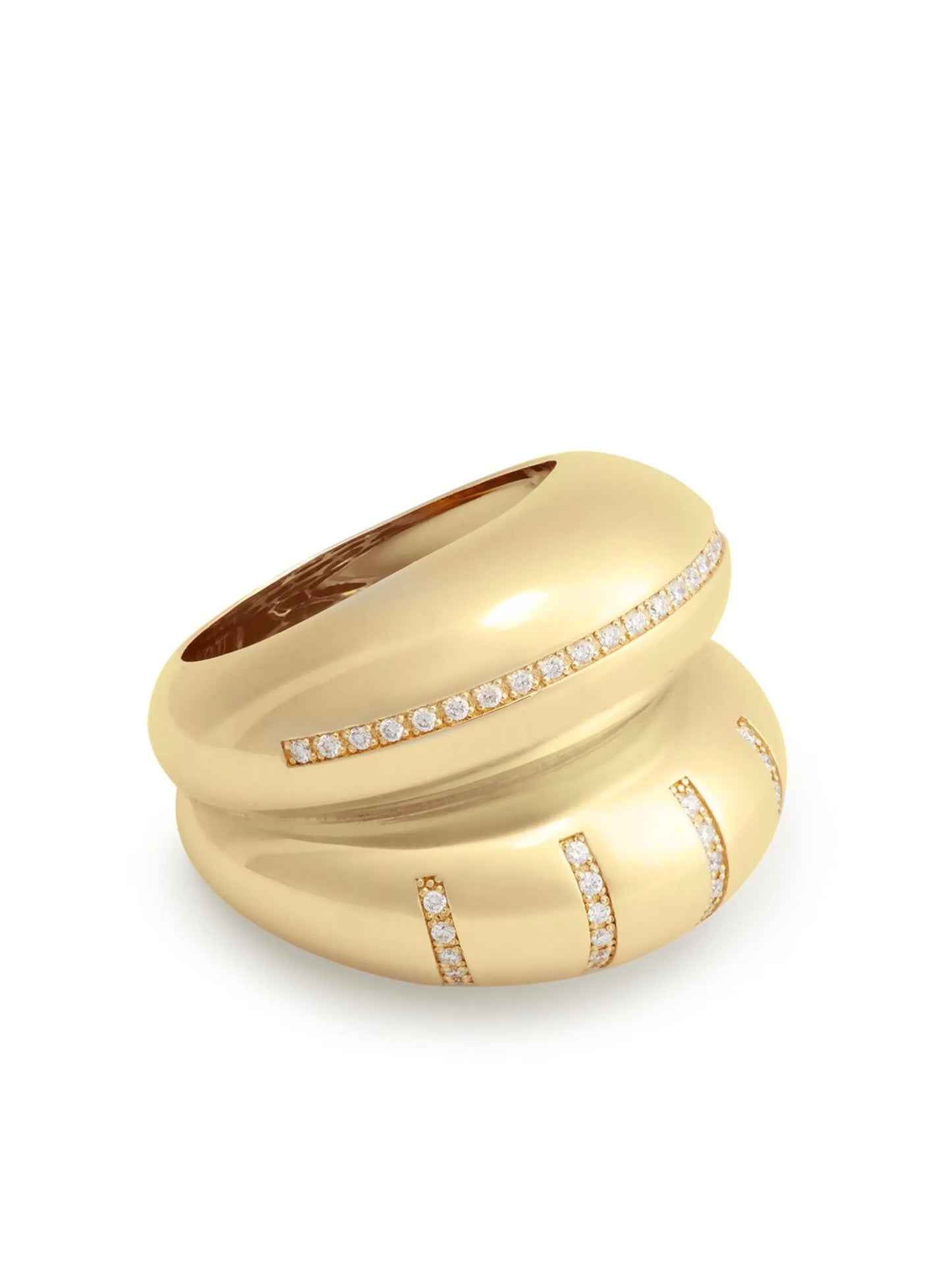 14kt yellow gold large Apollonia diamond ring
