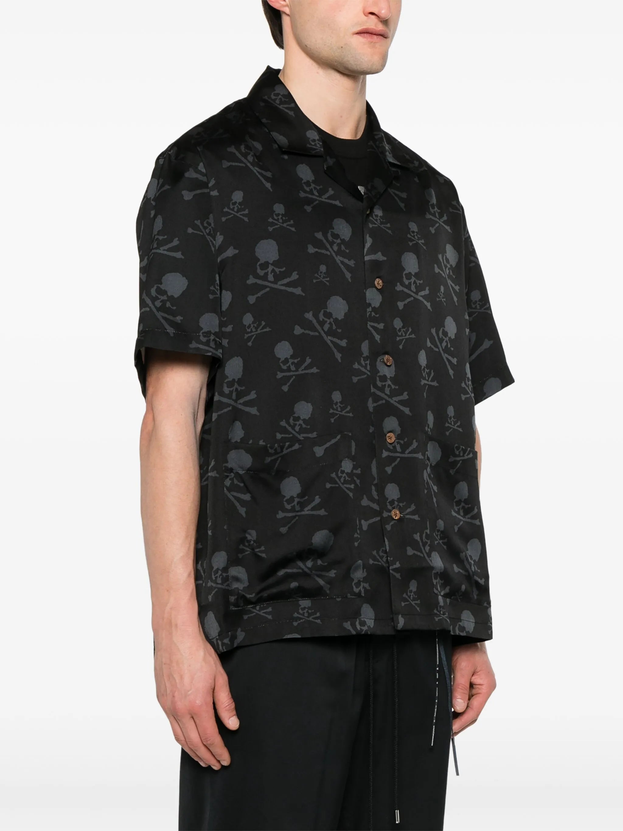 skull silk shirt