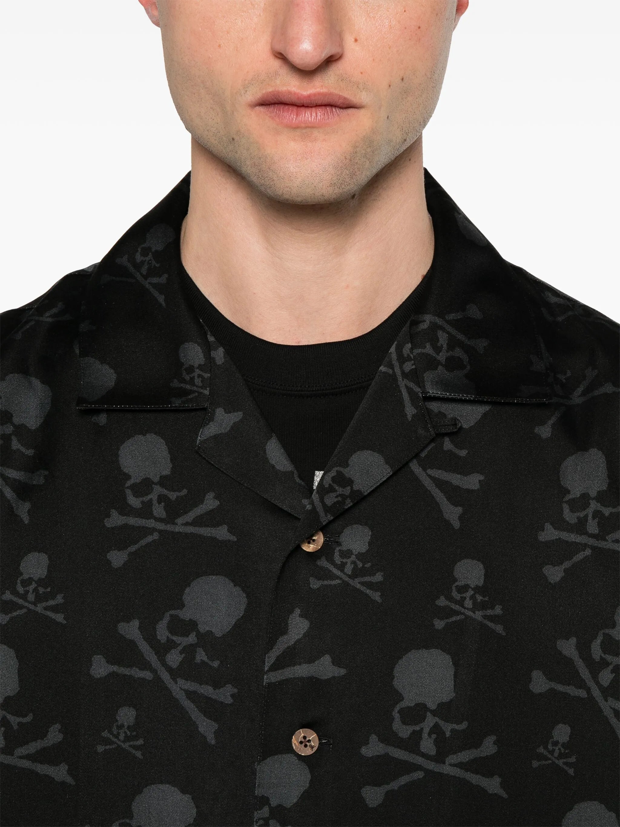 skull silk shirt