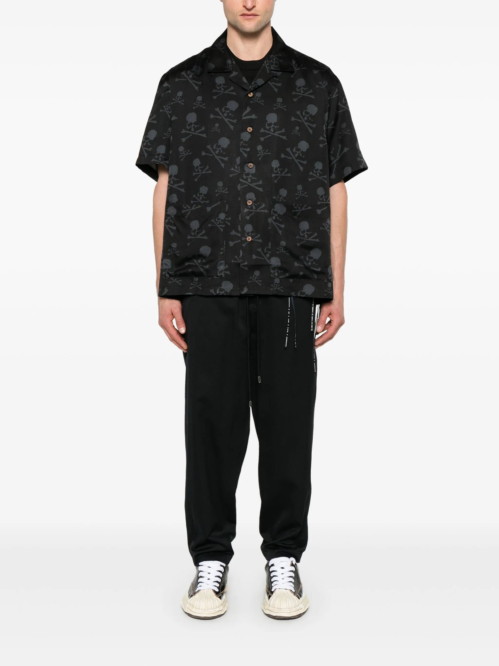 skull silk shirt