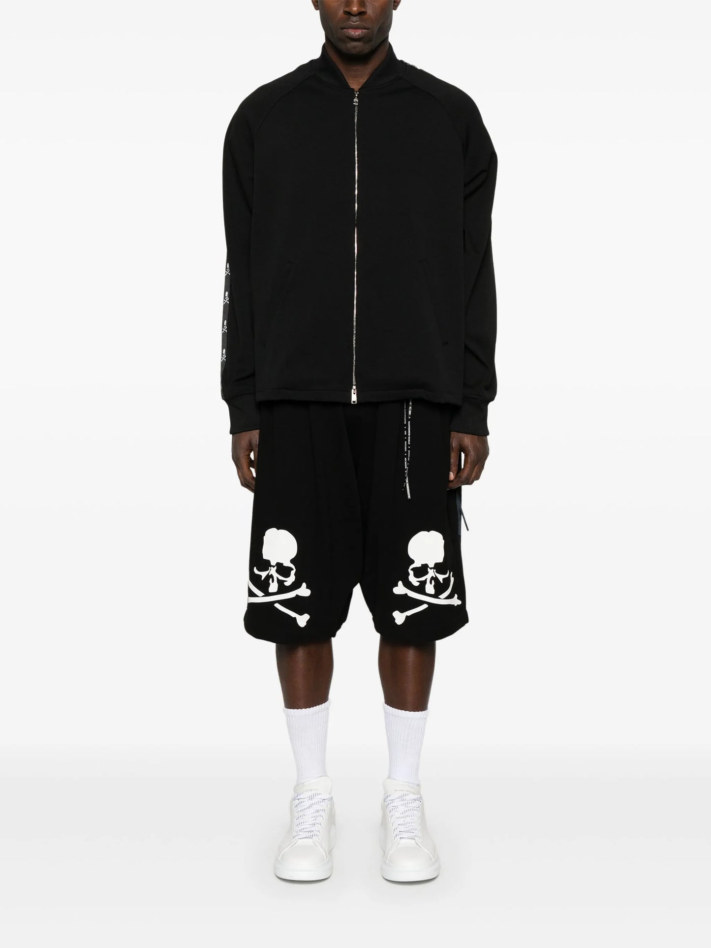 skull-print track jacket