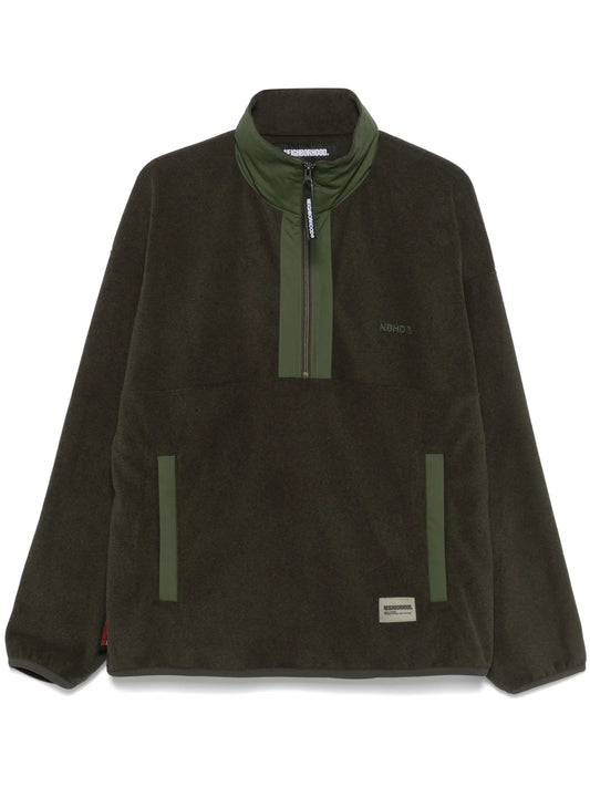 fleece half-zip sweatshirt