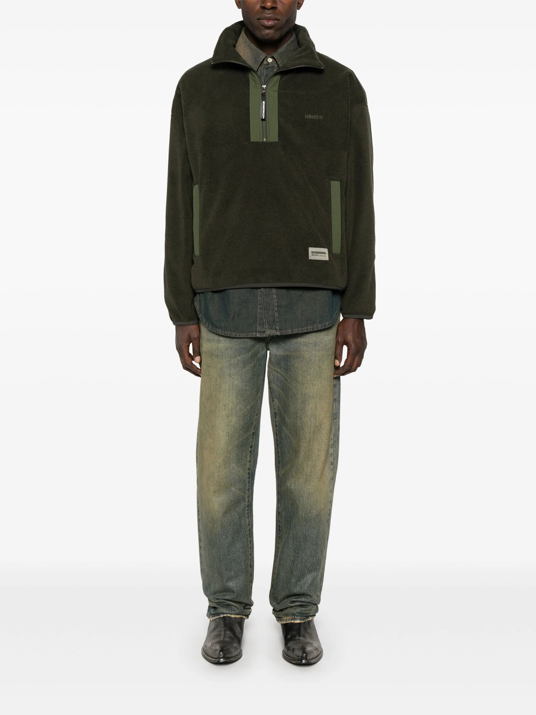 fleece half-zip sweatshirt