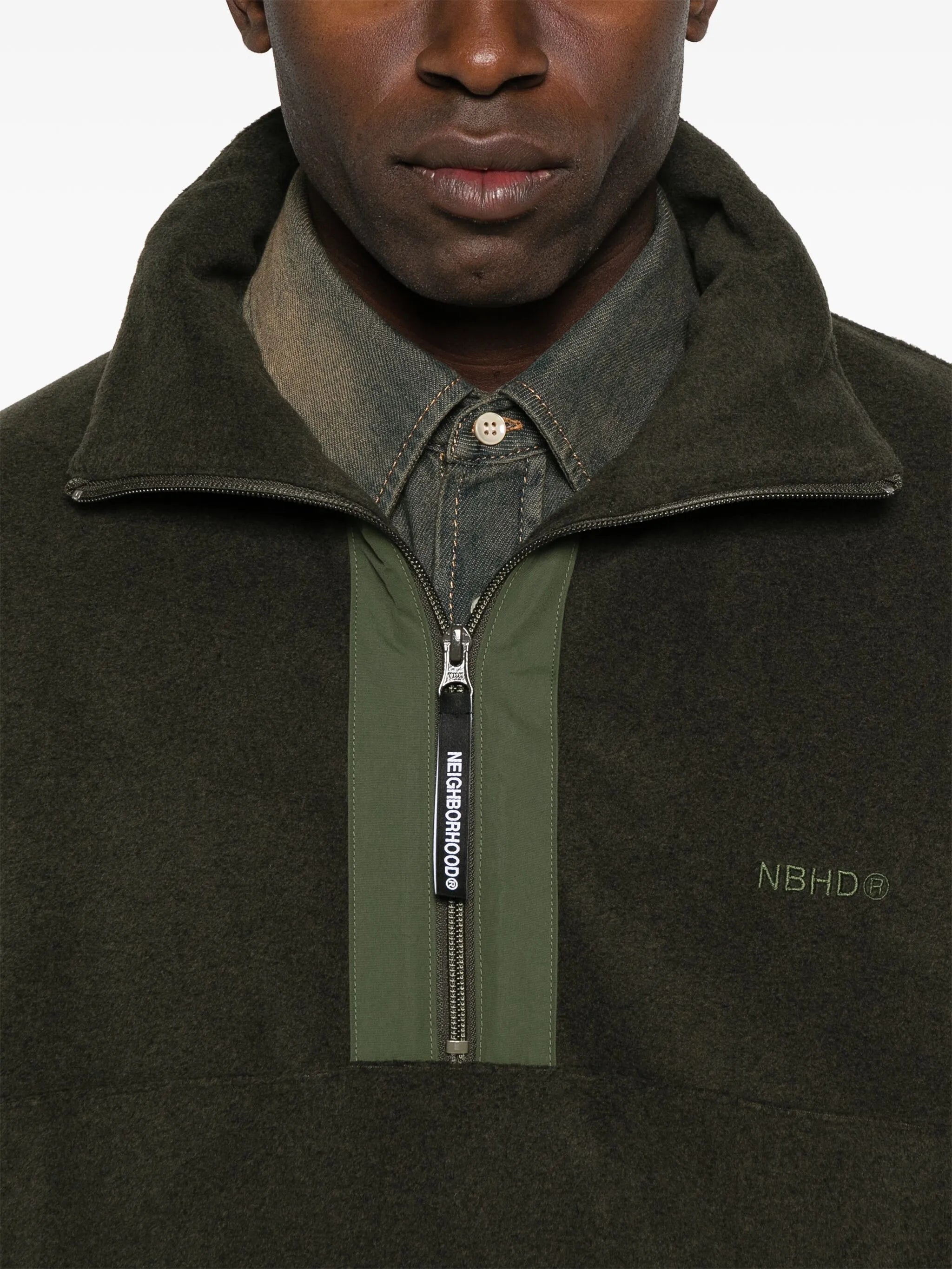fleece half-zip sweatshirt