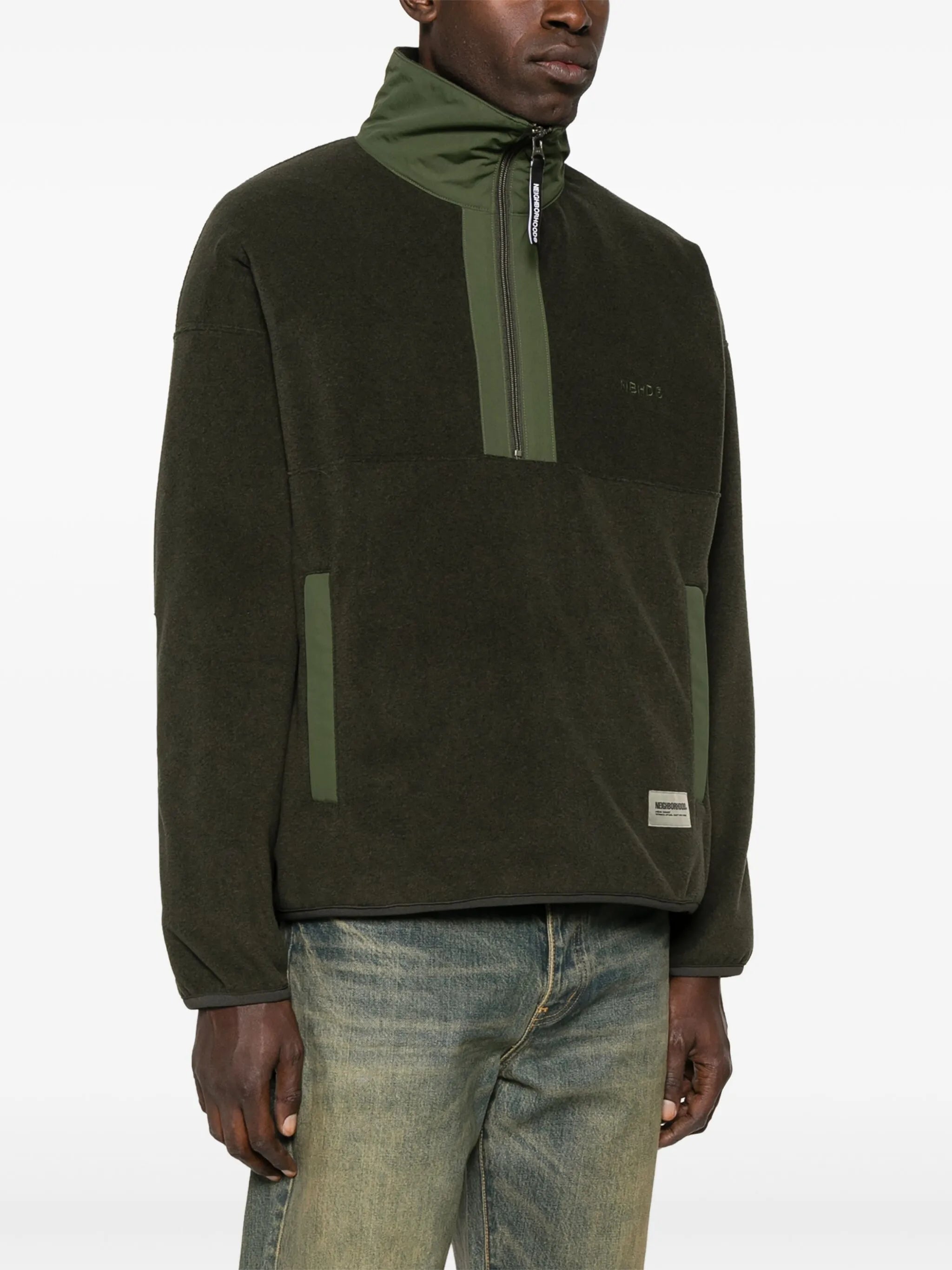 fleece half-zip sweatshirt