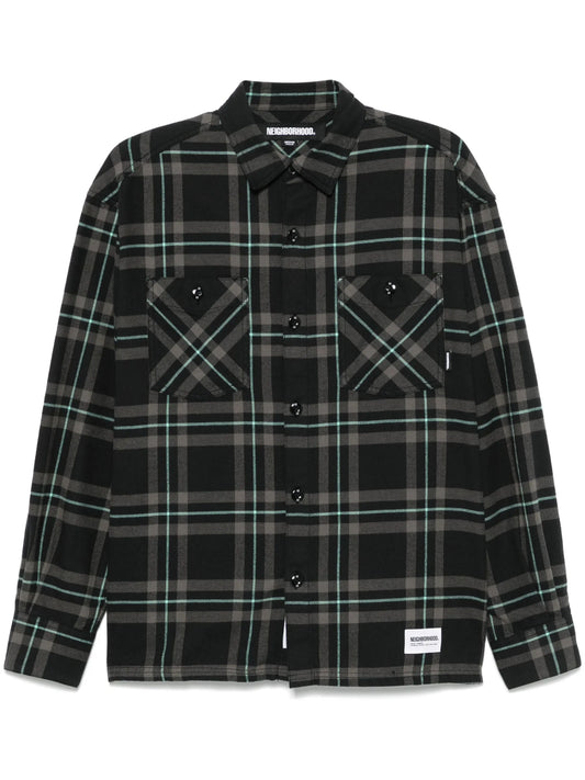 tartan-check shirt