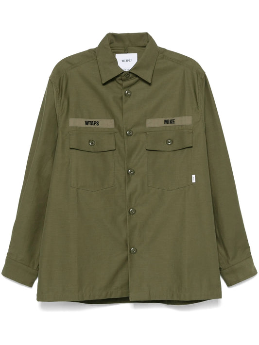 logo-embroidered shirt