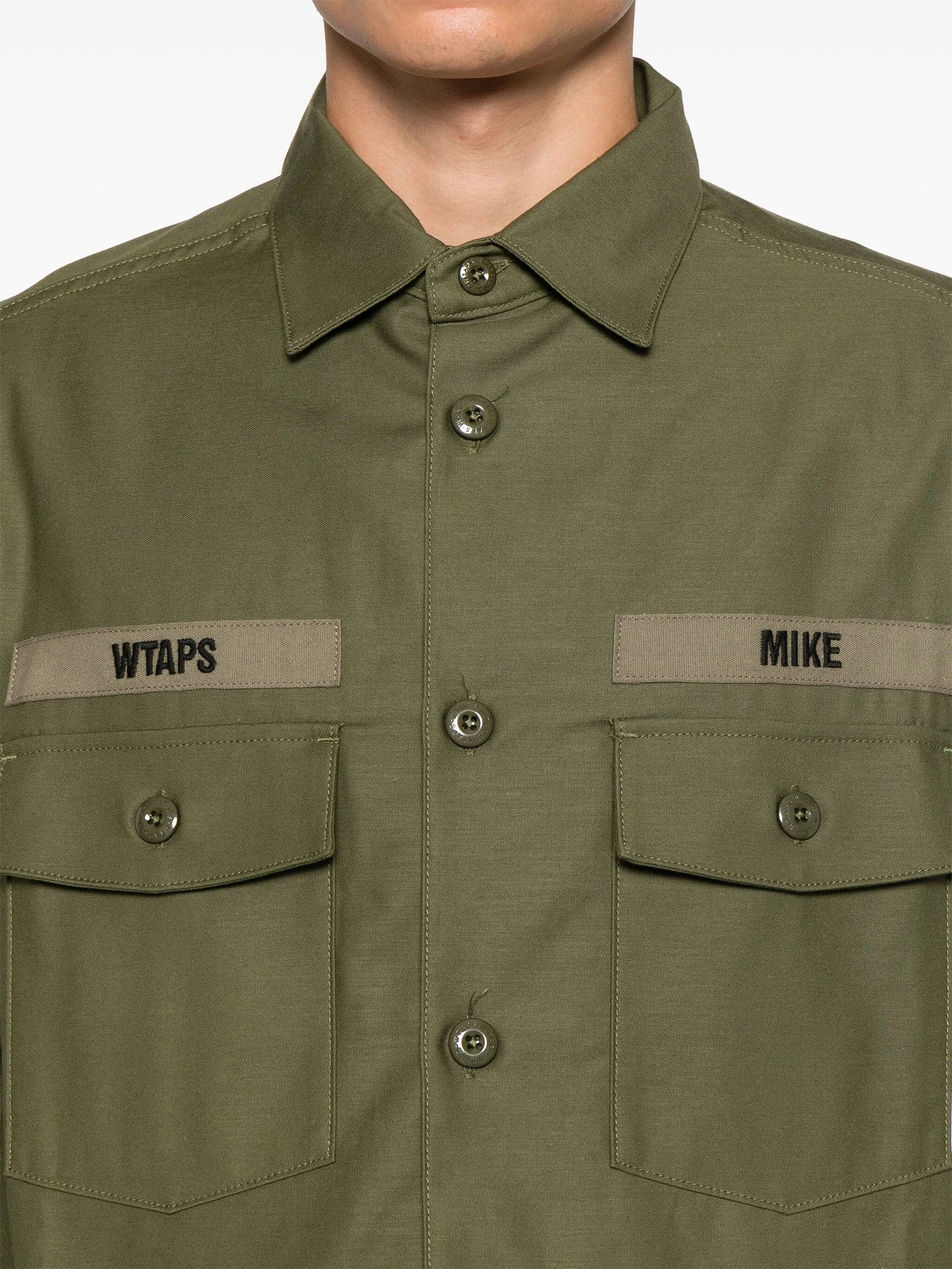 logo-embroidered shirt