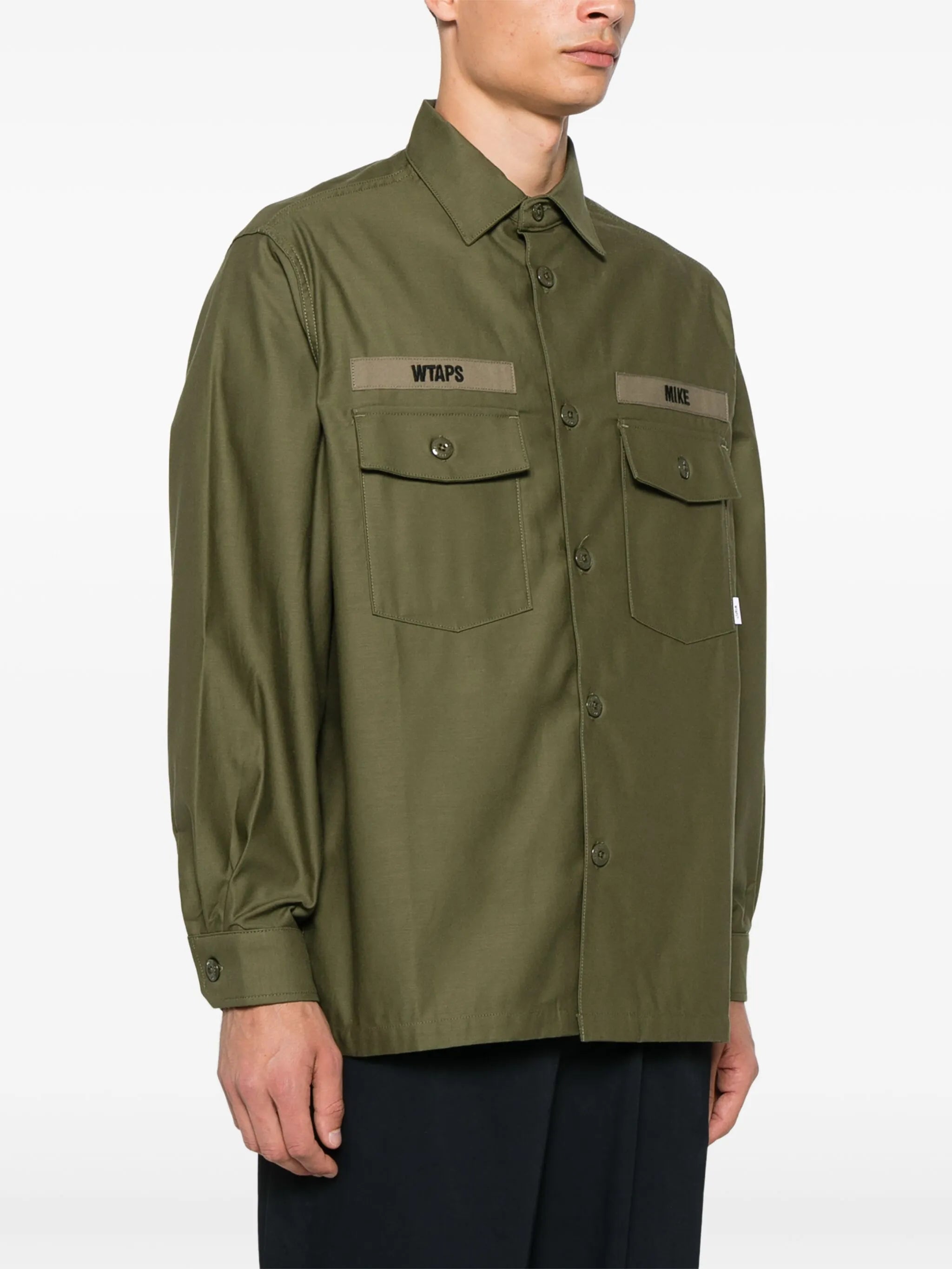 logo-embroidered shirt