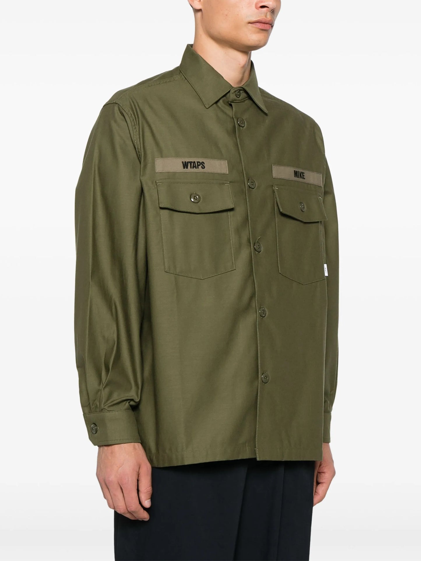 logo-embroidered shirt