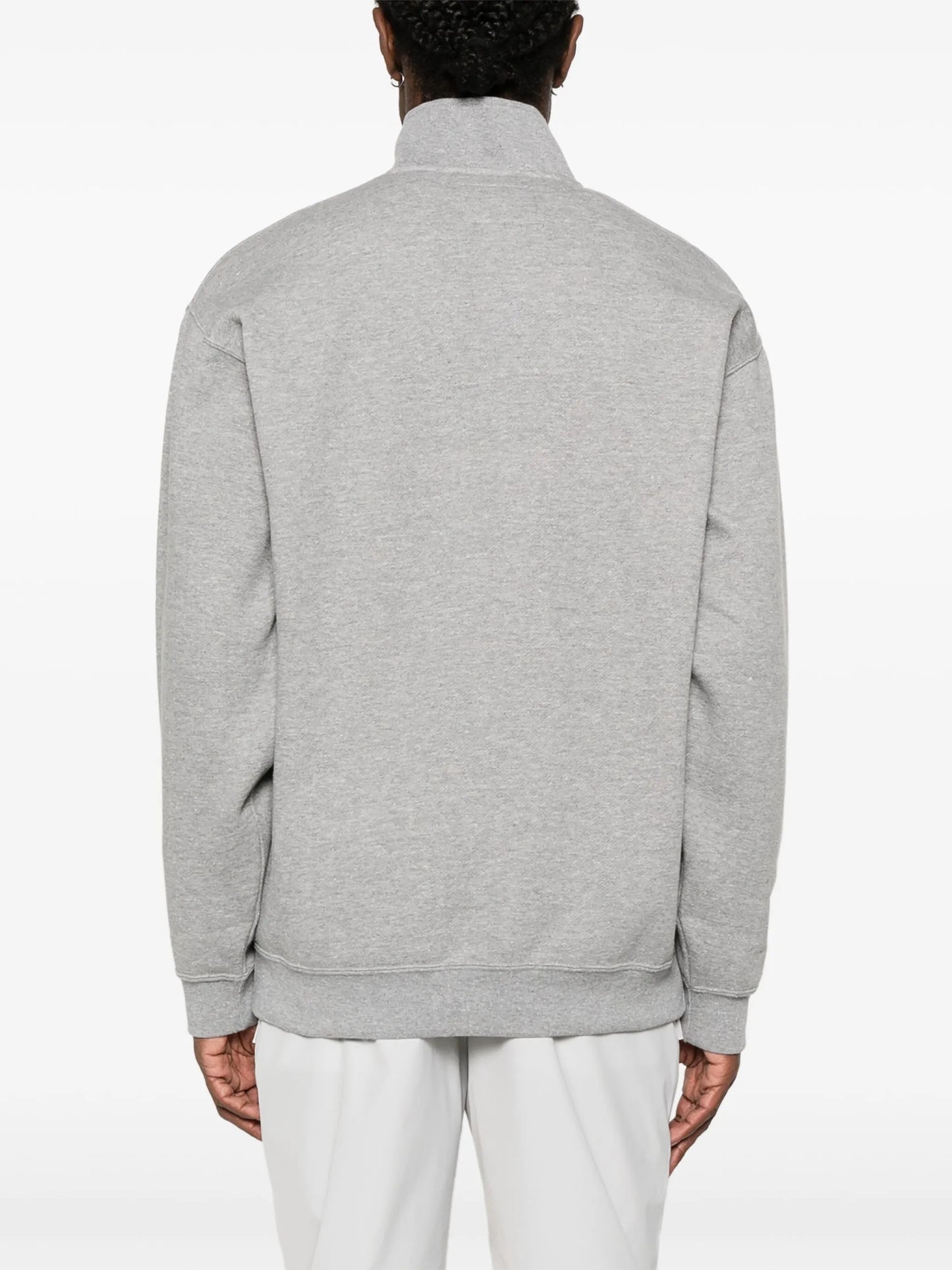 embroidered-logo sweatshirt