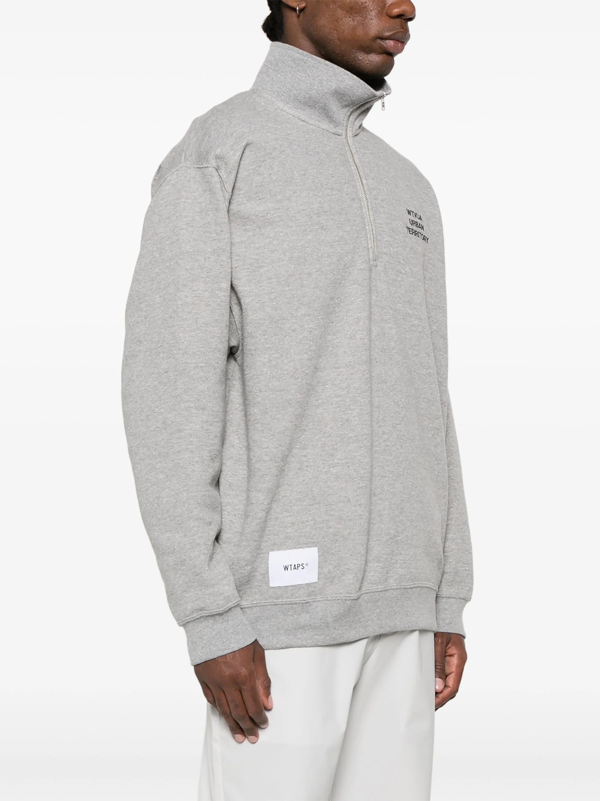 embroidered-logo sweatshirt