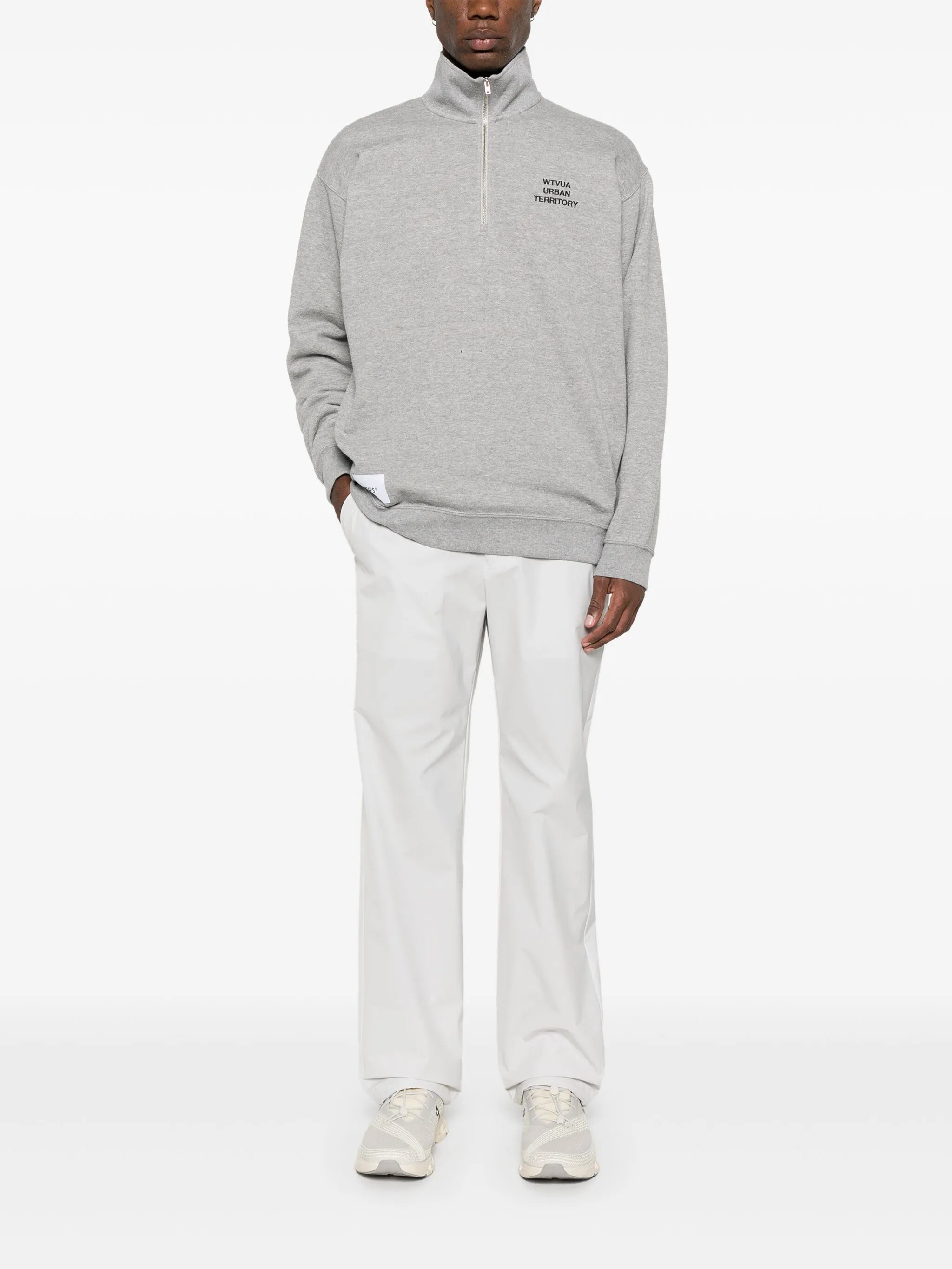 embroidered-logo sweatshirt