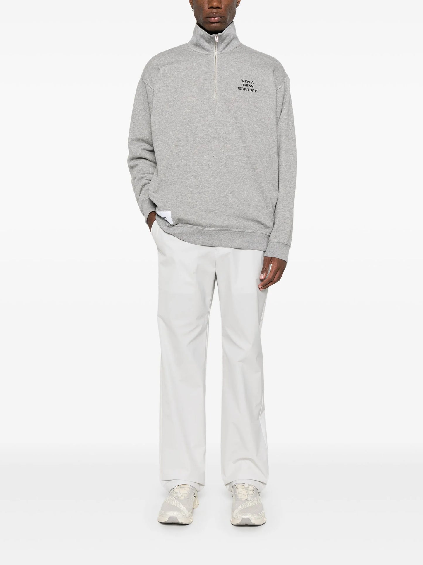 embroidered-logo sweatshirt