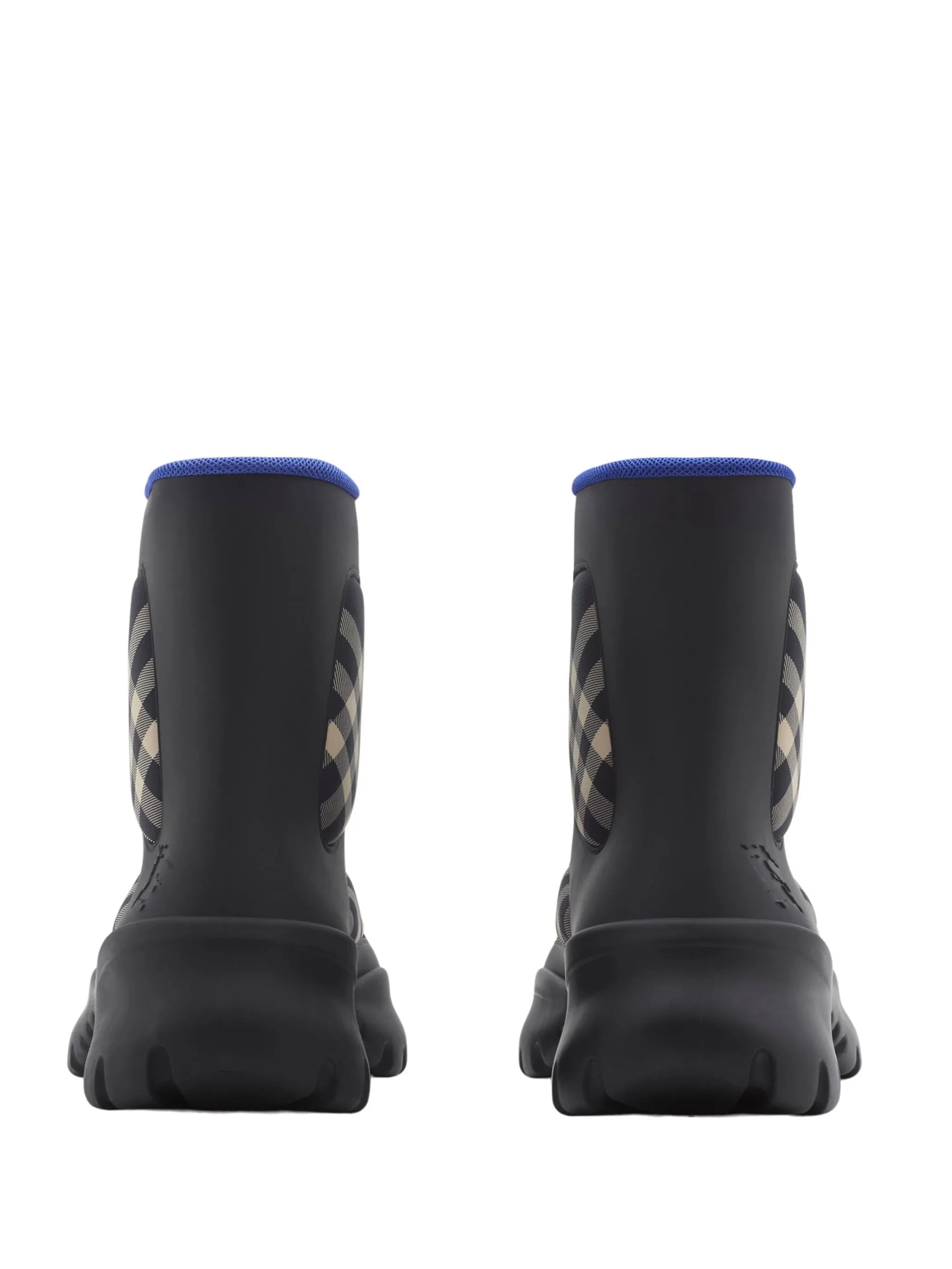 checked boots