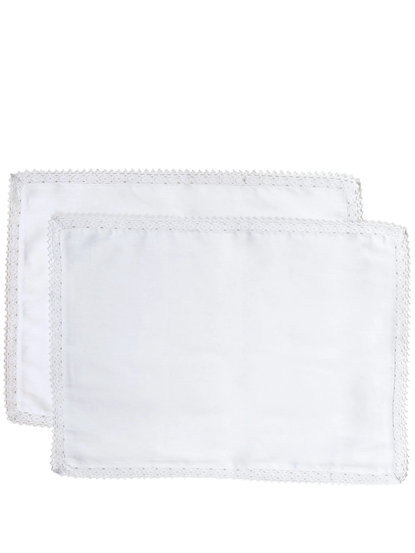 crochet trim placemats (set of two)