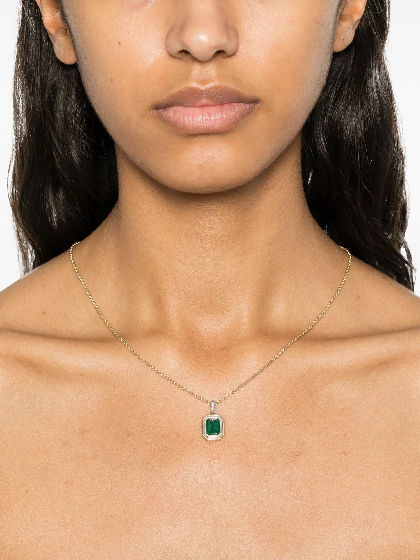 18K yellow gold Equinox peridot necklace