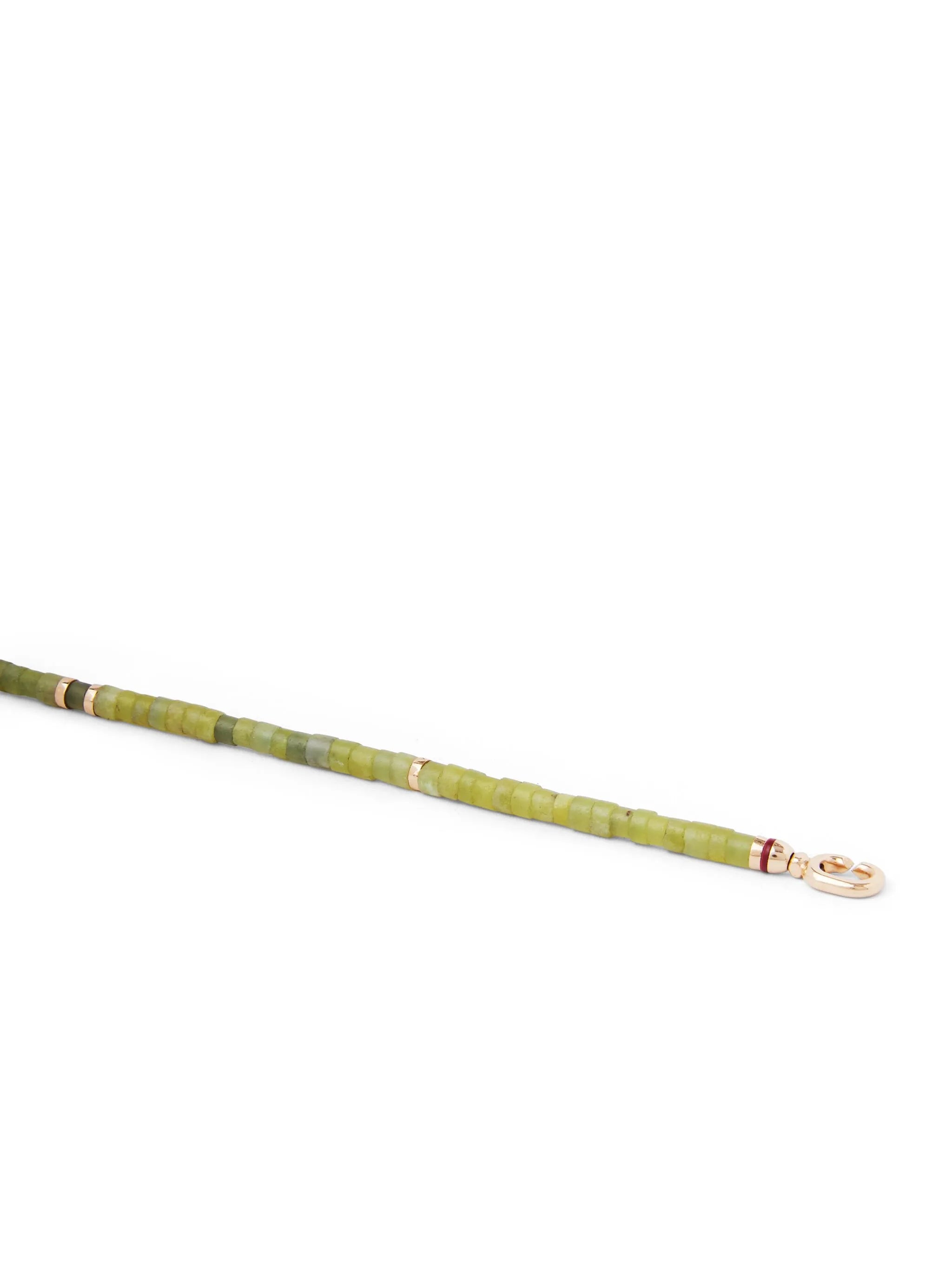 18kt yellow gold Cherish jade and diamond necklace