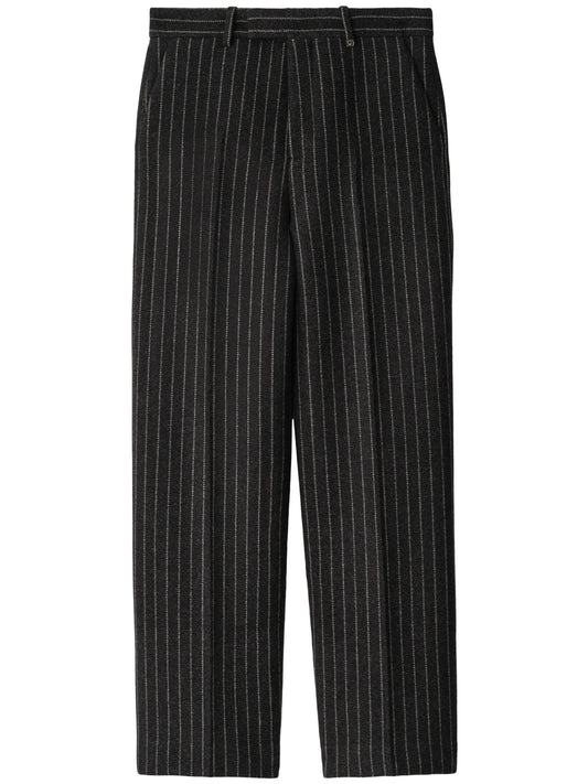 pinstripe tailored trousers