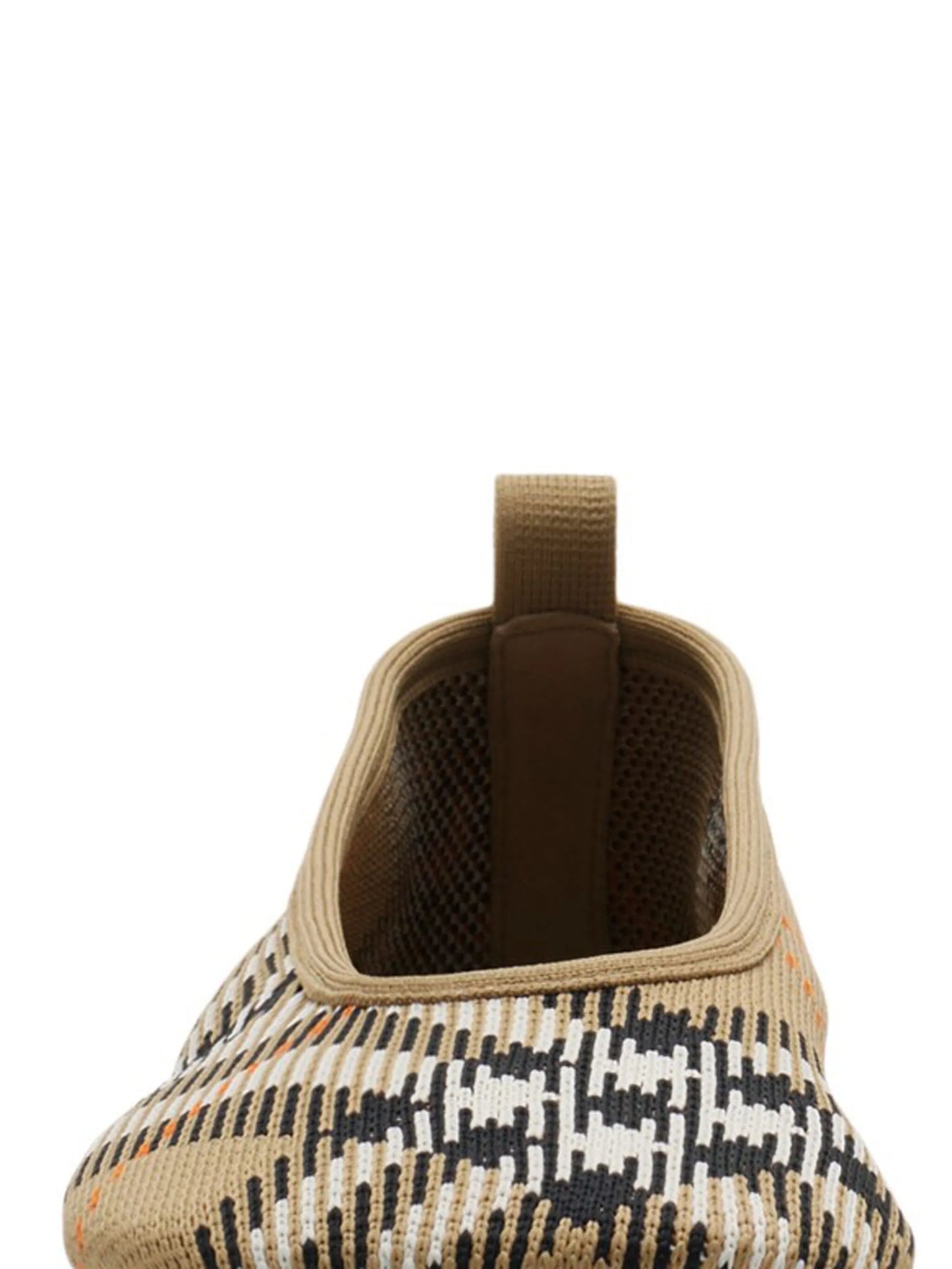 Check knit baby ballerinas