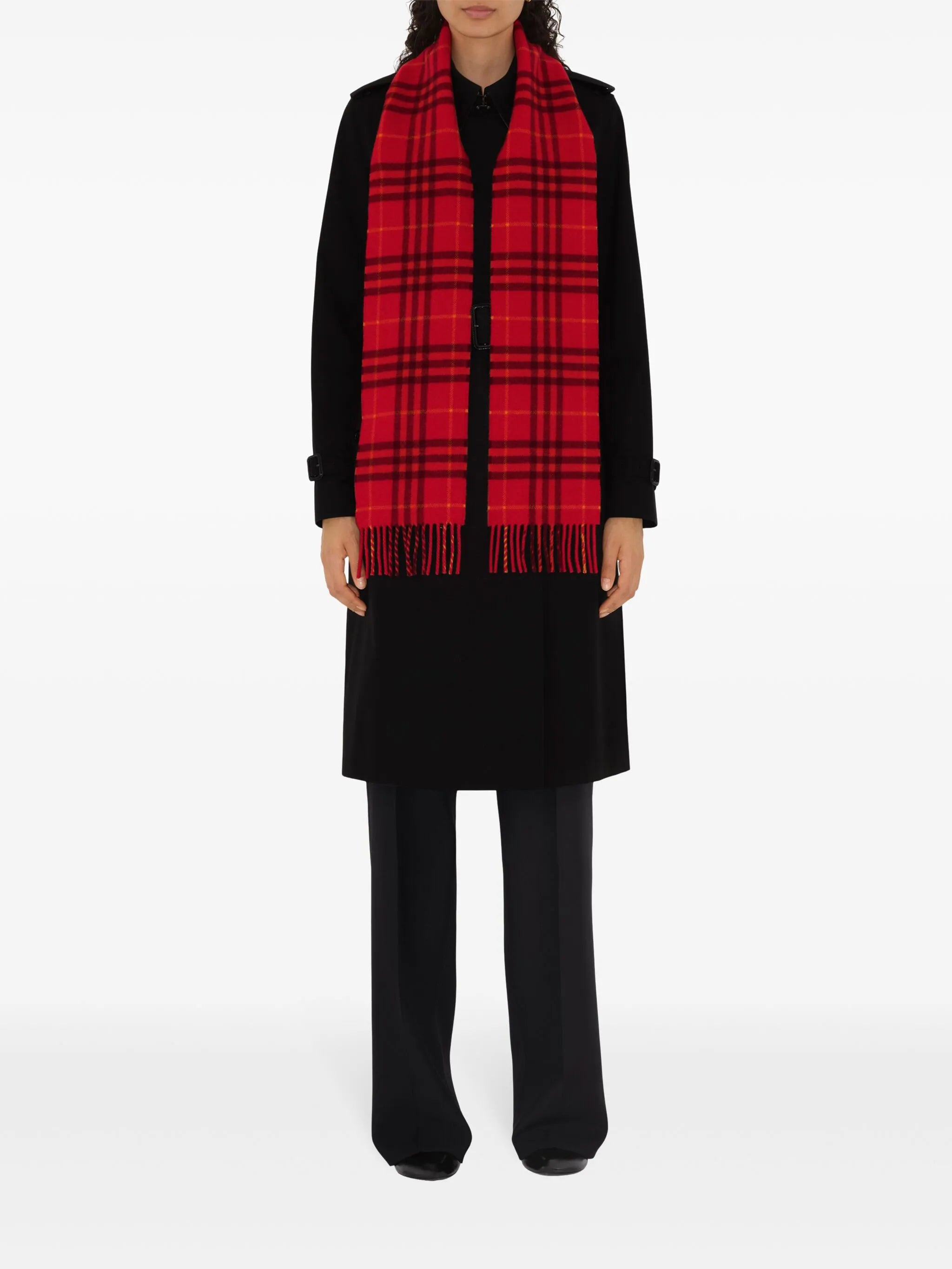 checked cashmere scarf