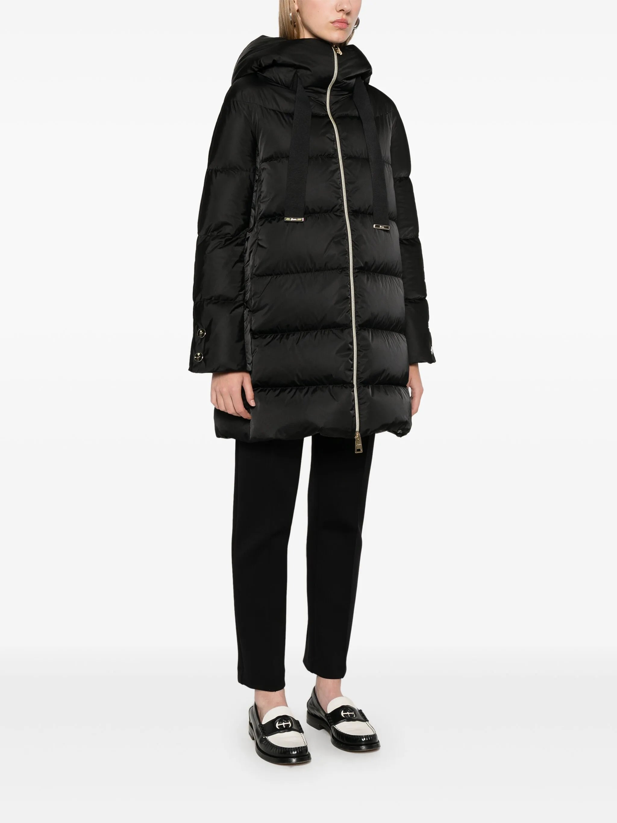 quilted A-shape coat