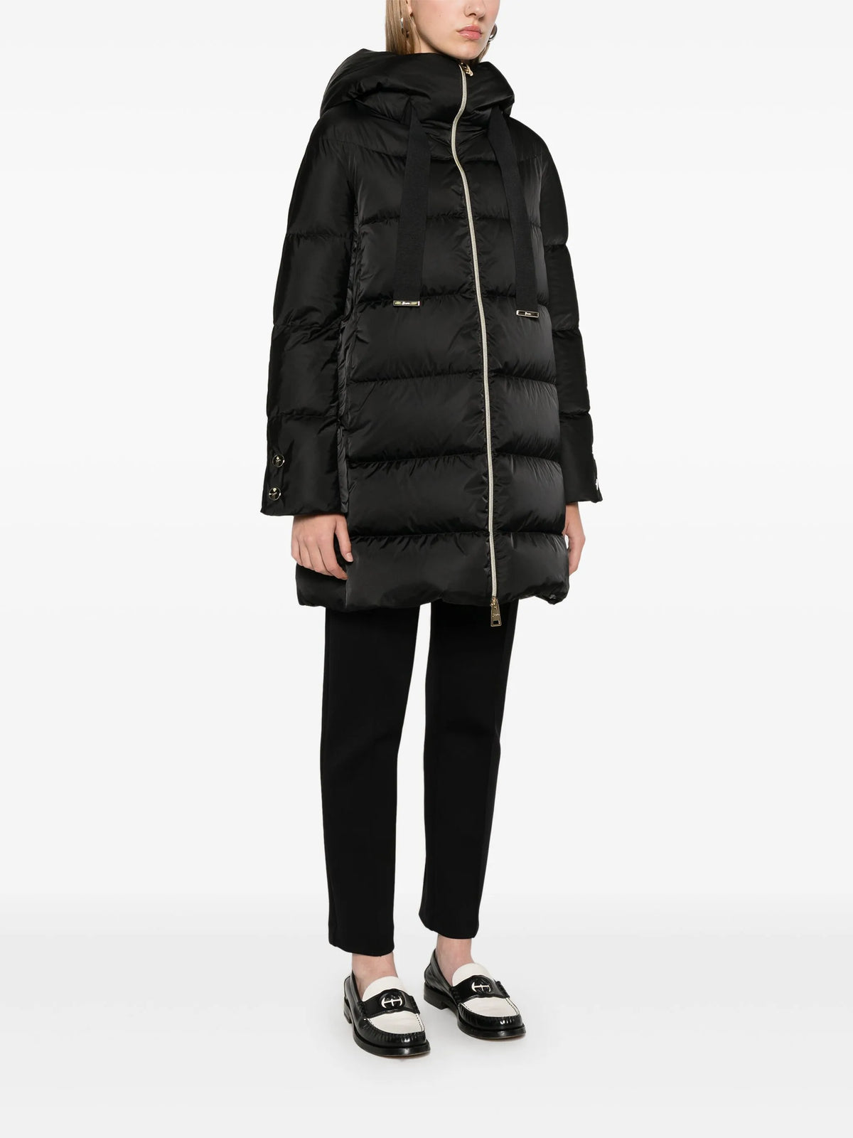 quilted A-shape coat