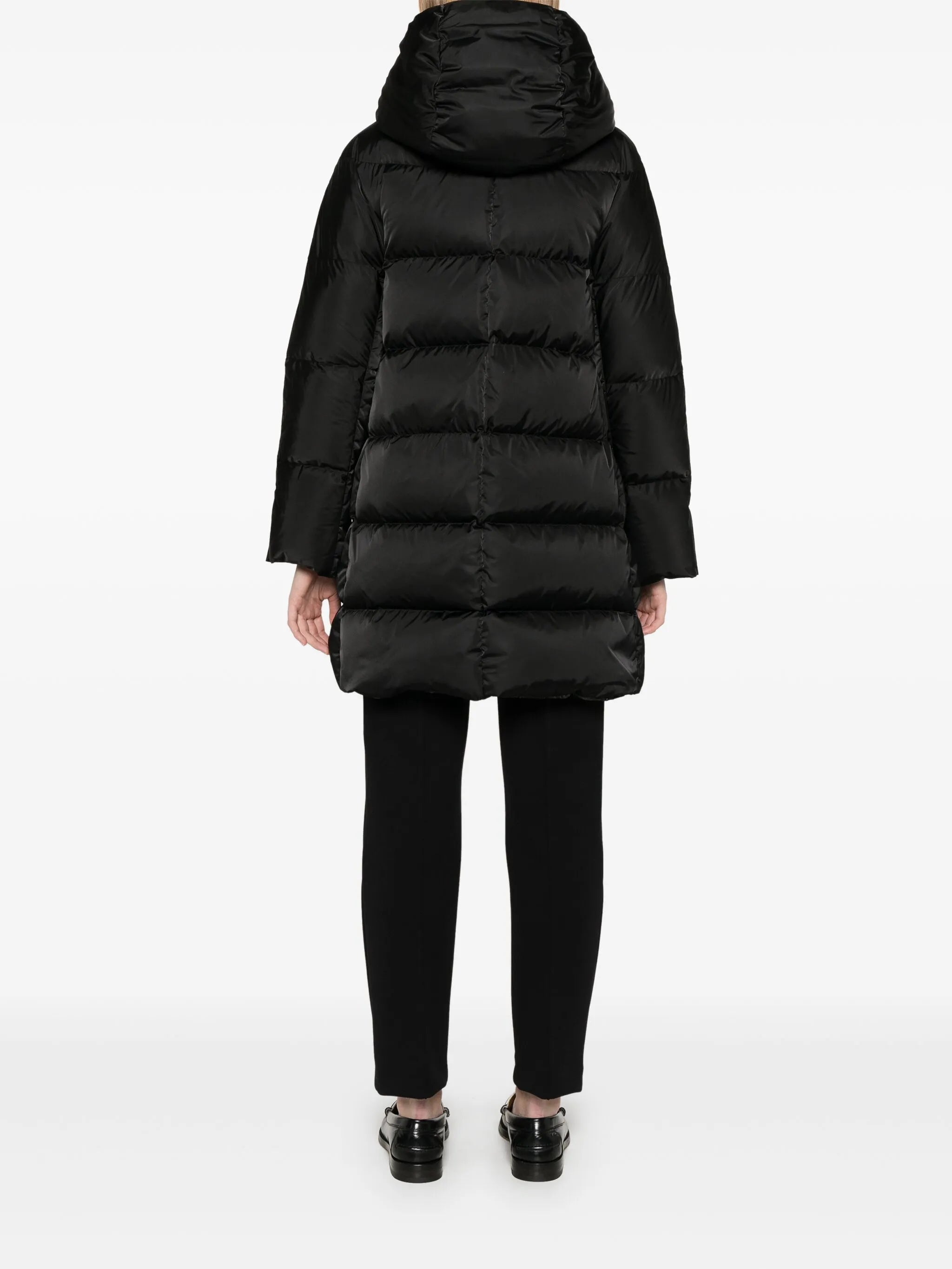 quilted A-shape coat
