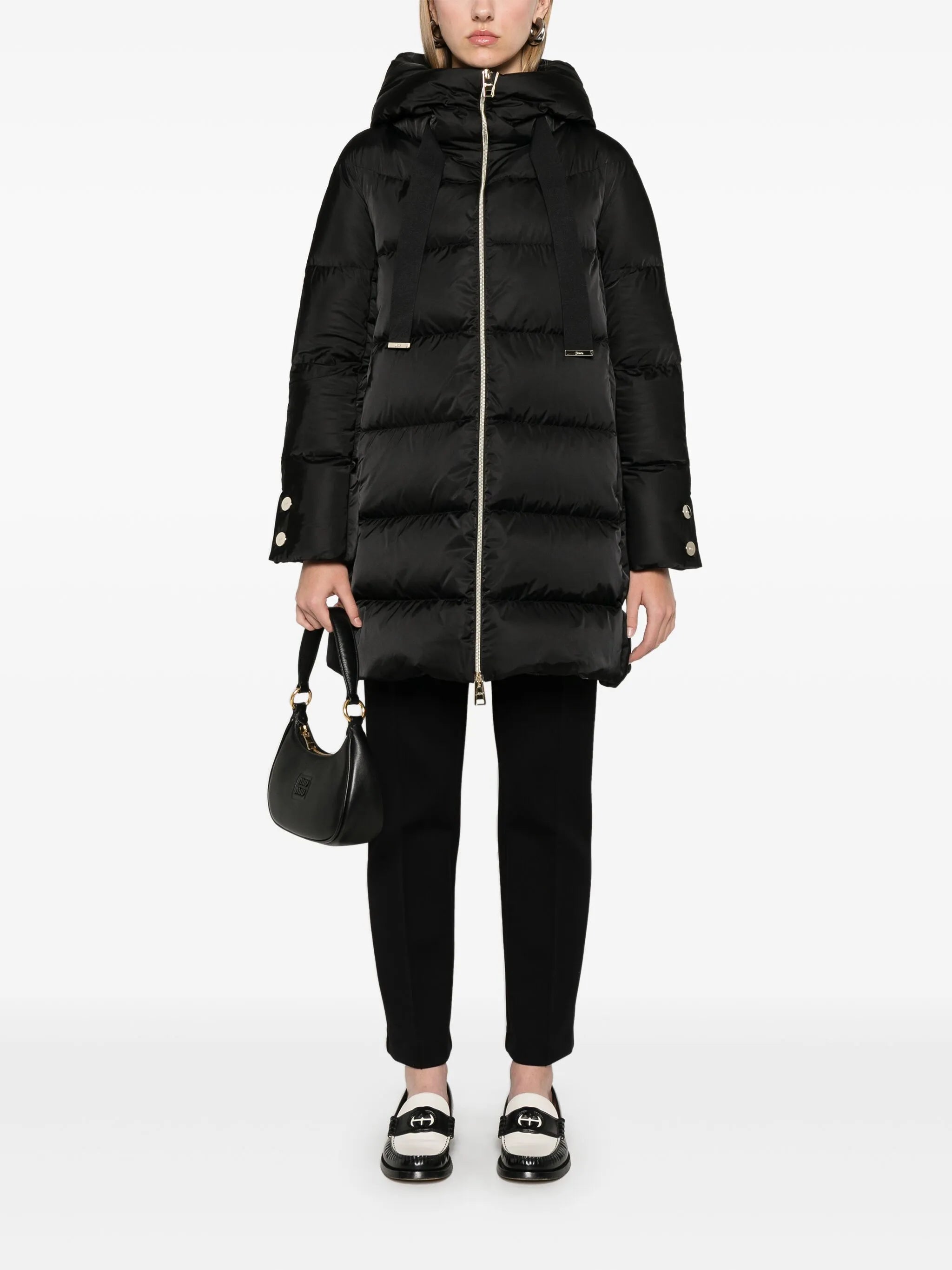 Raso hooded padded coat