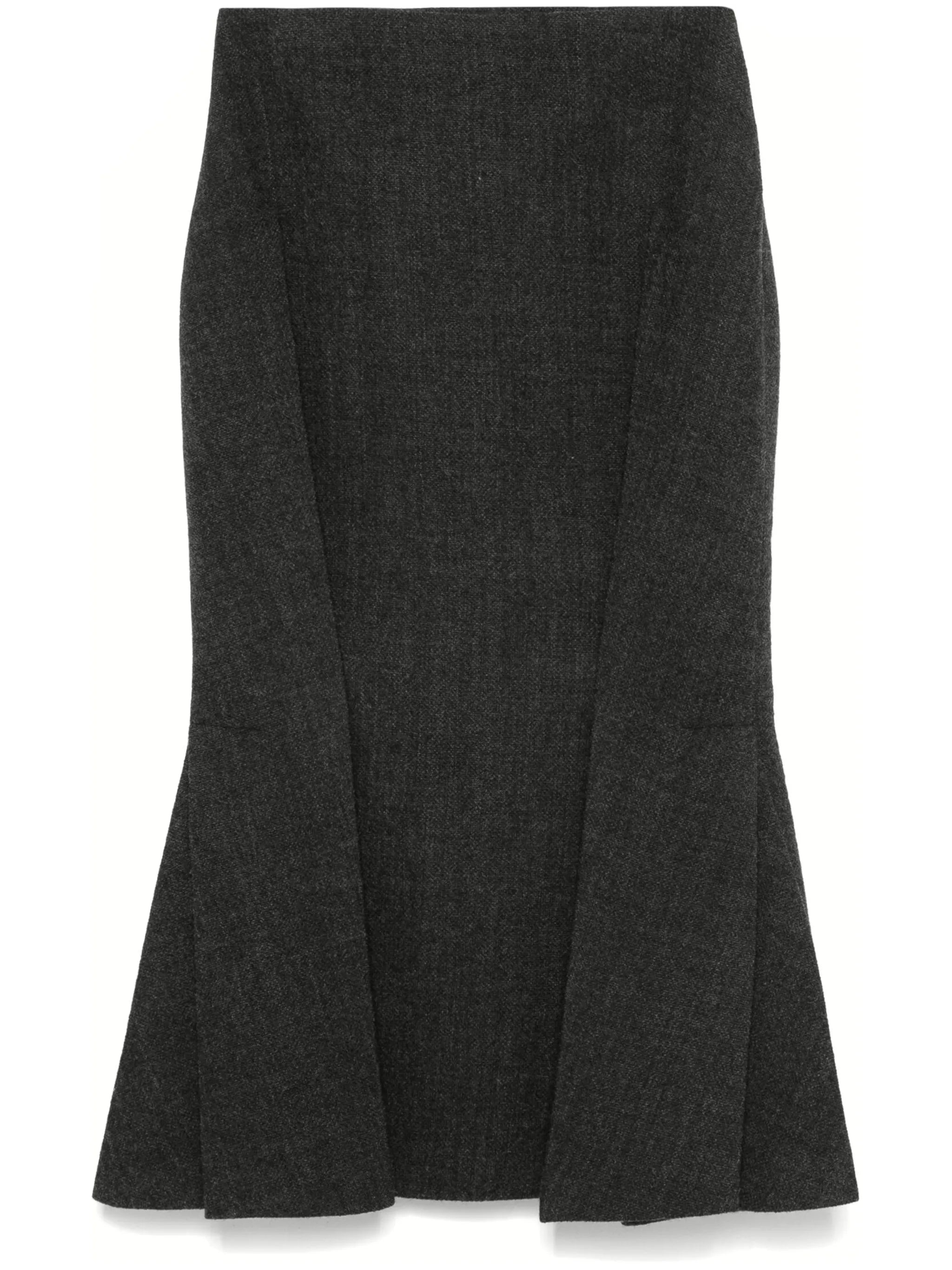 pleated midi skirt