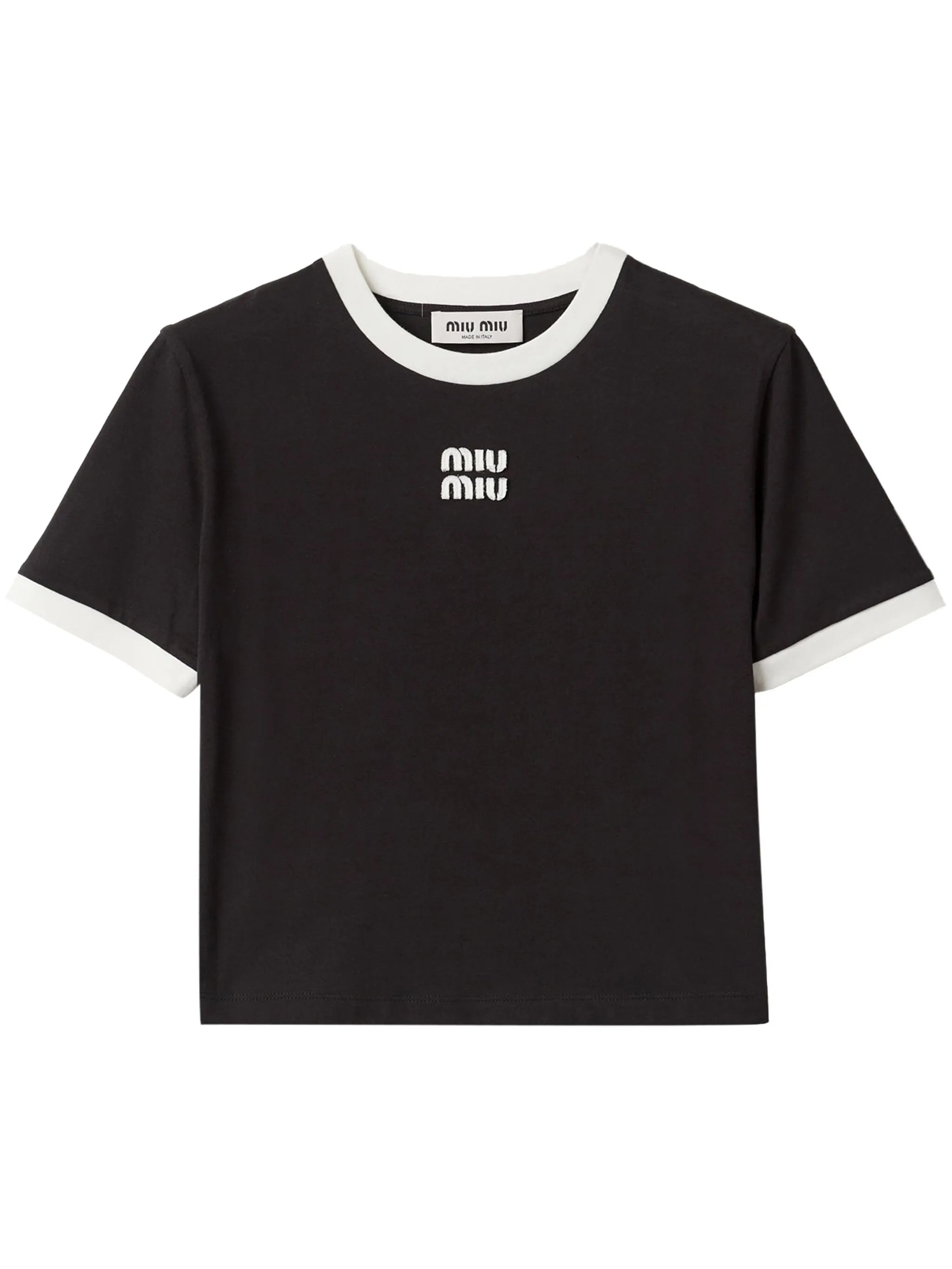 logo-embroidered T-shirt