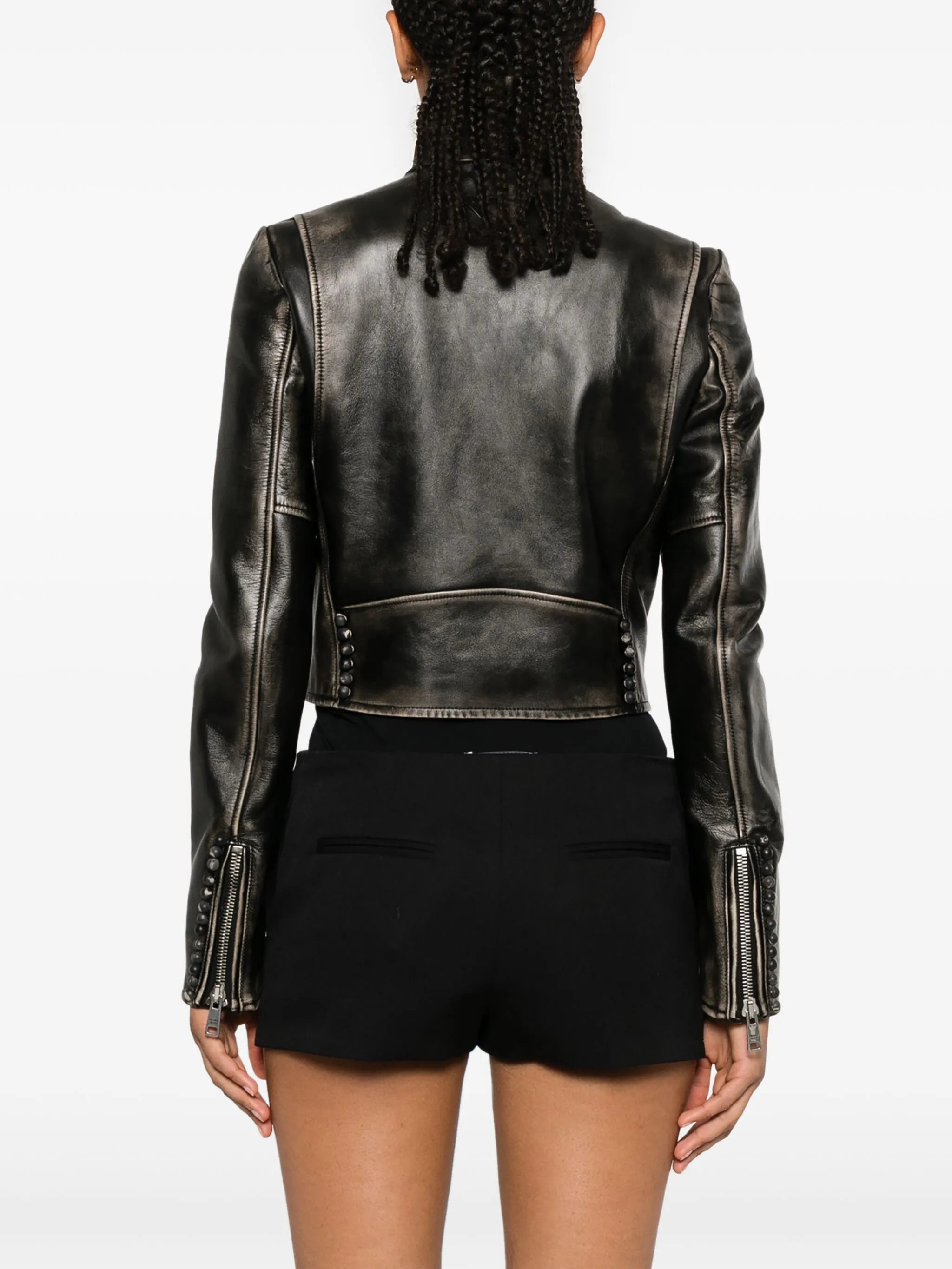 leather biker jacket