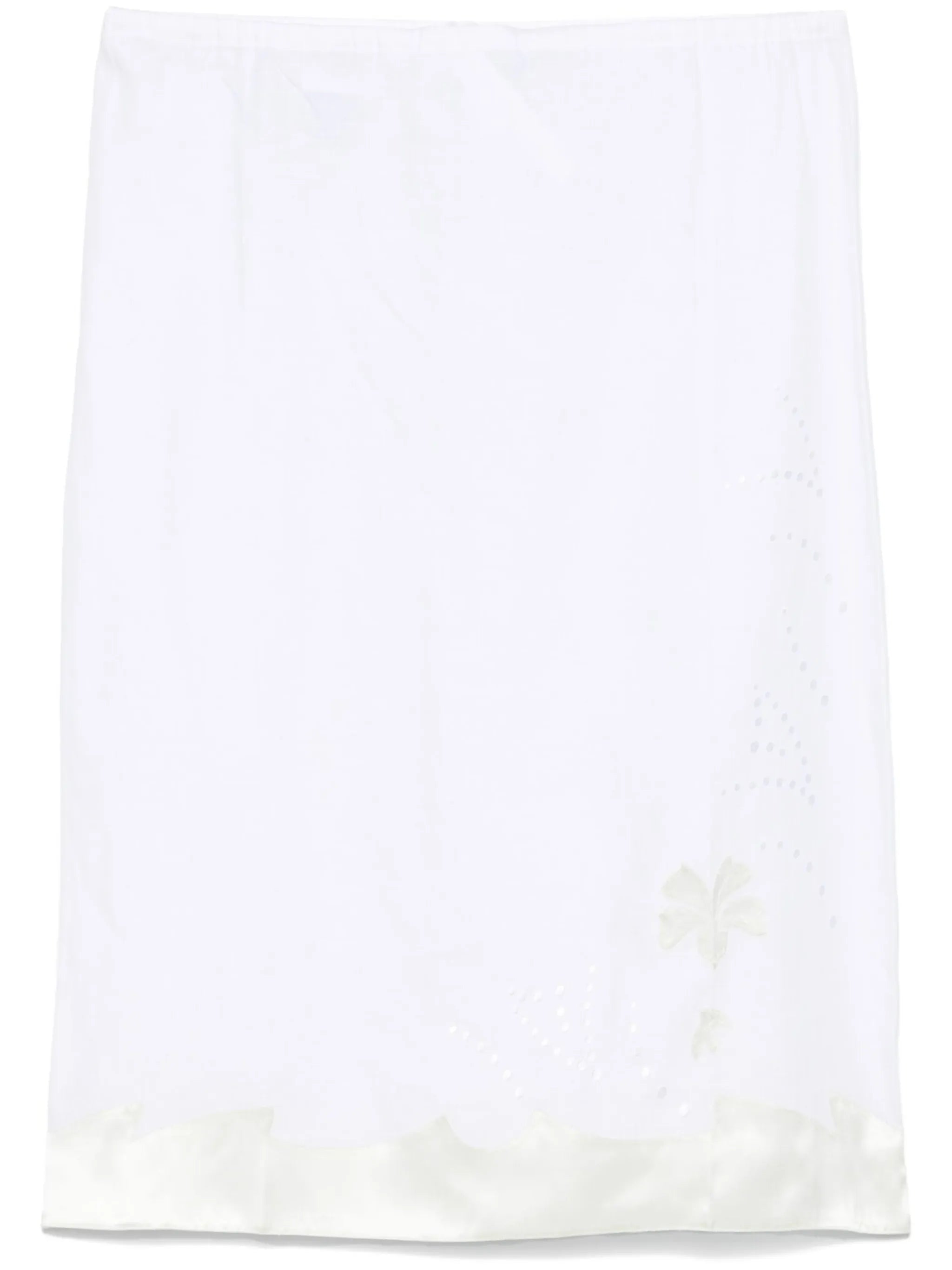 embroidered linen skirt
