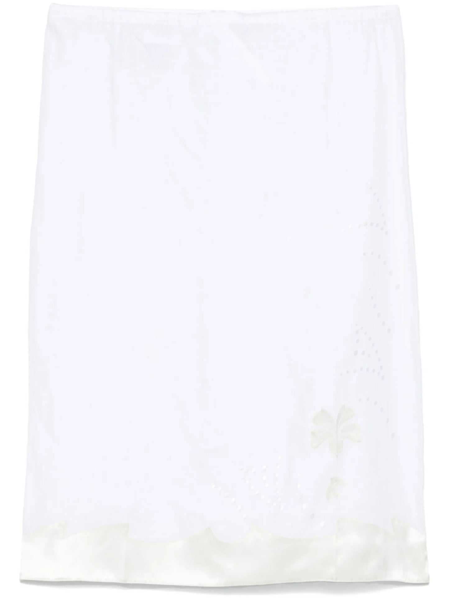 embroidered linen skirt