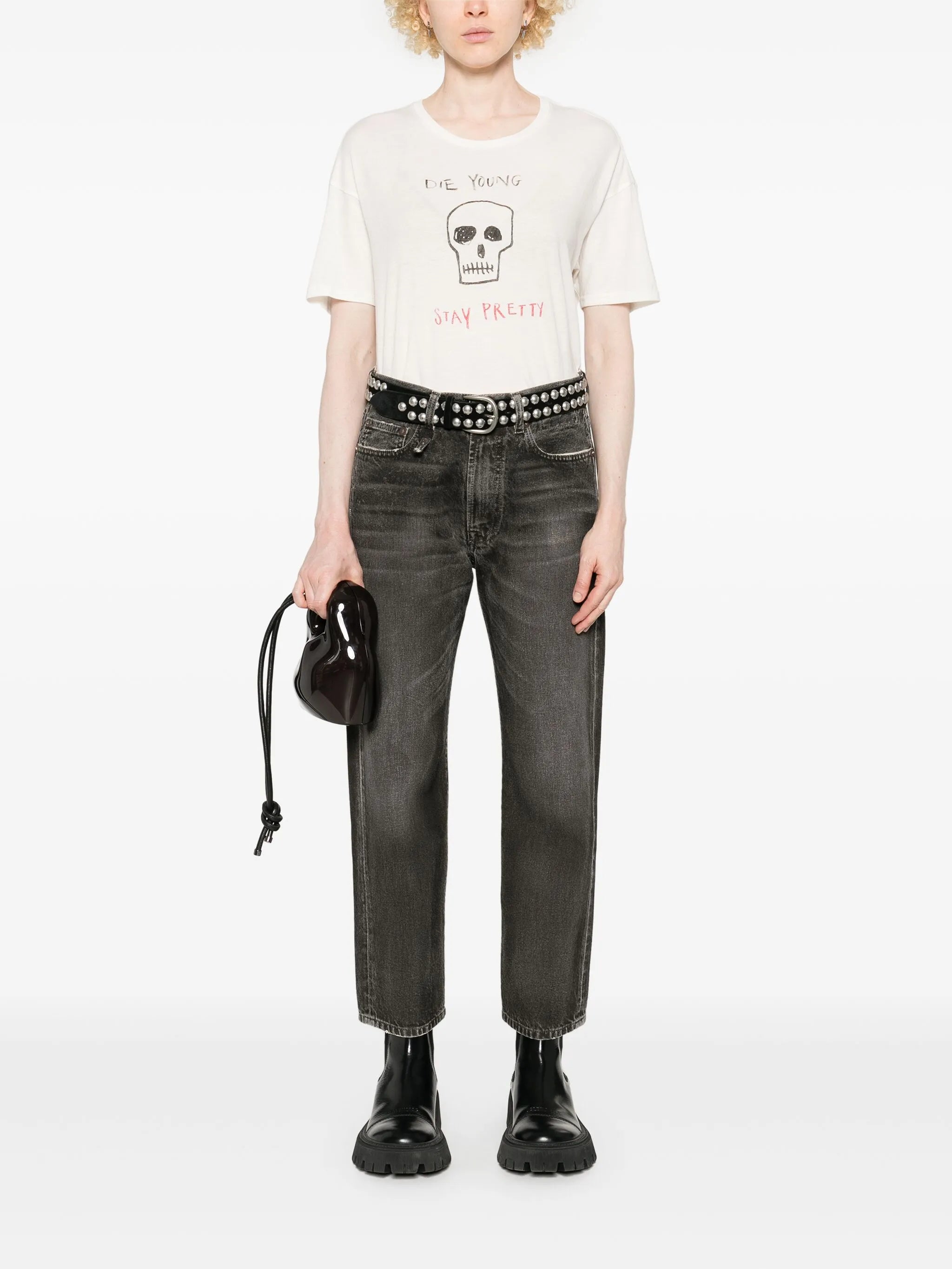 slogan-print T-shirt