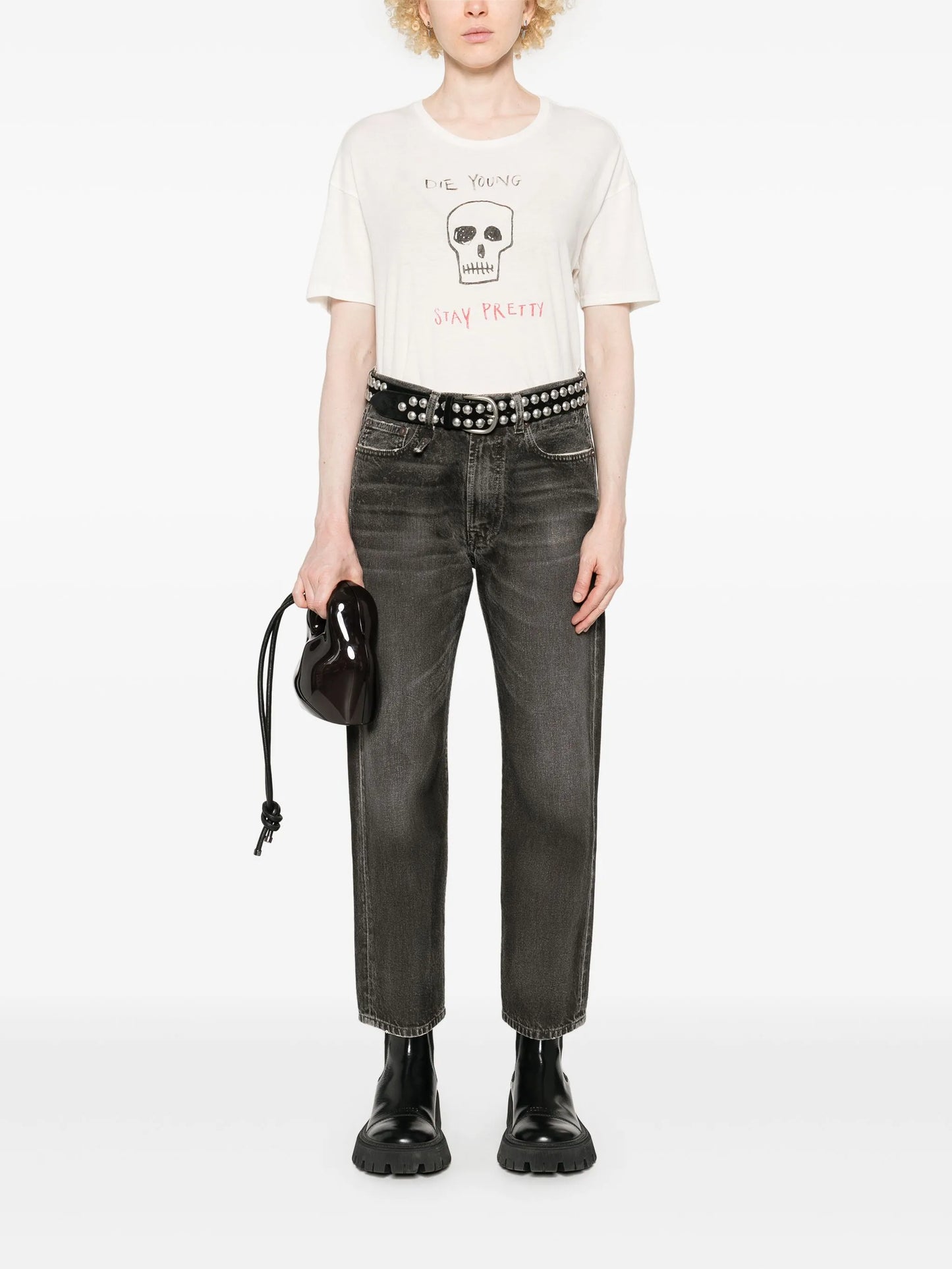 slogan-print T-shirt