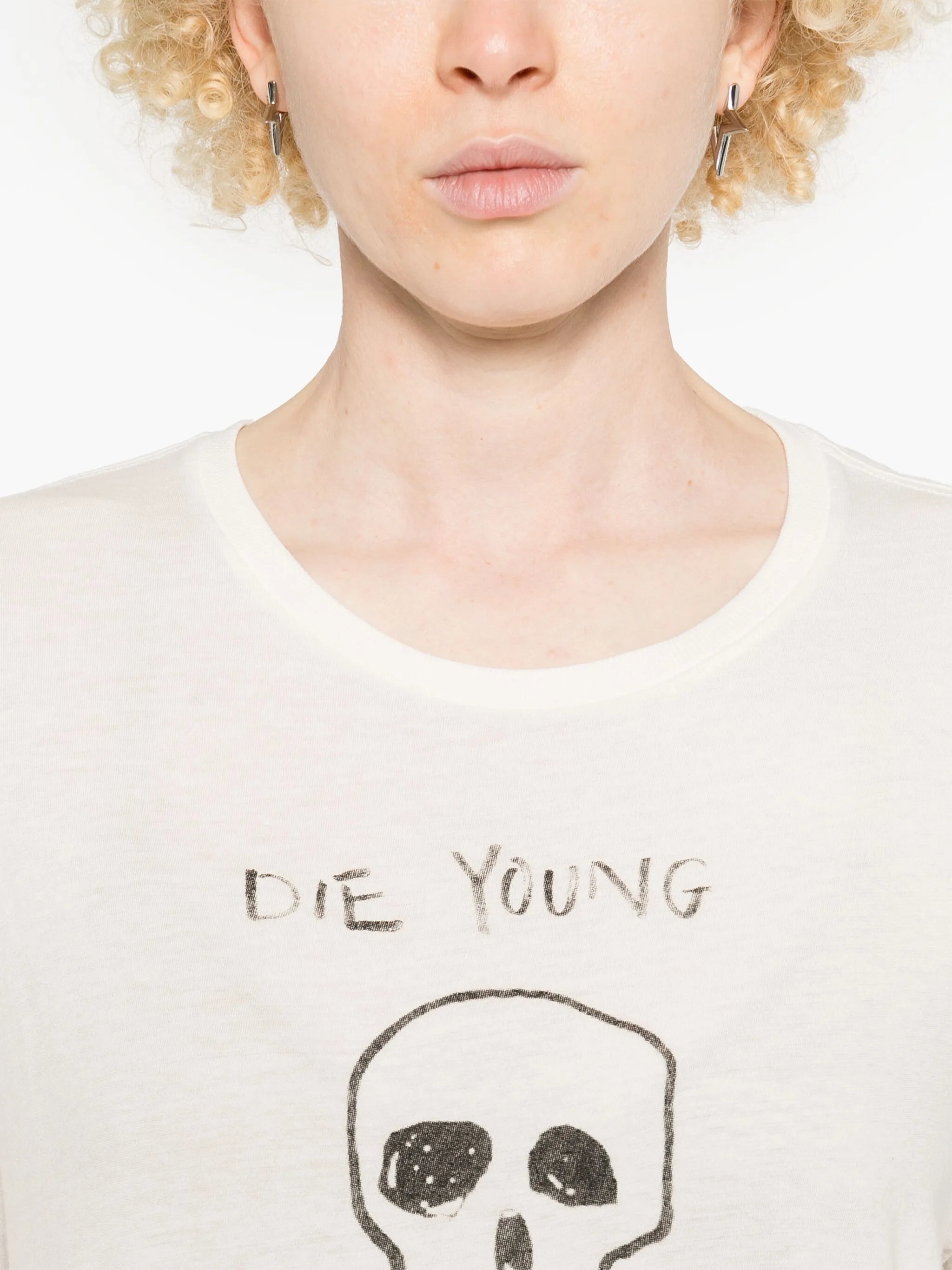 slogan-print T-shirt