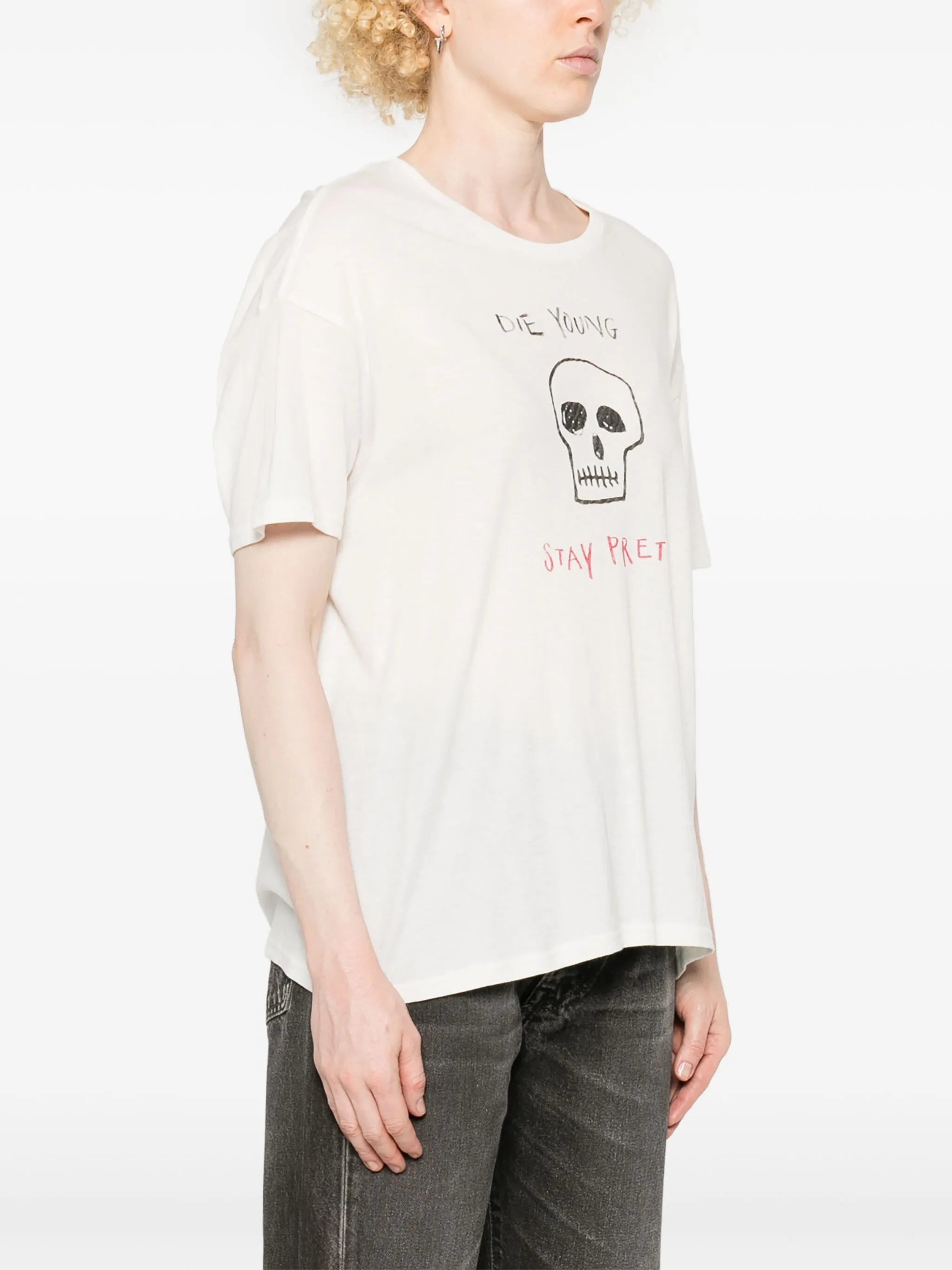 slogan-print T-shirt