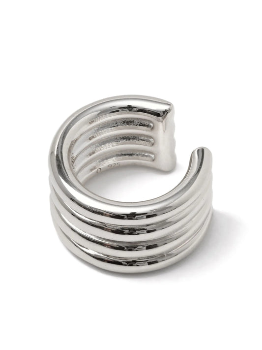 Stratis ear cuff in sterling silver plated