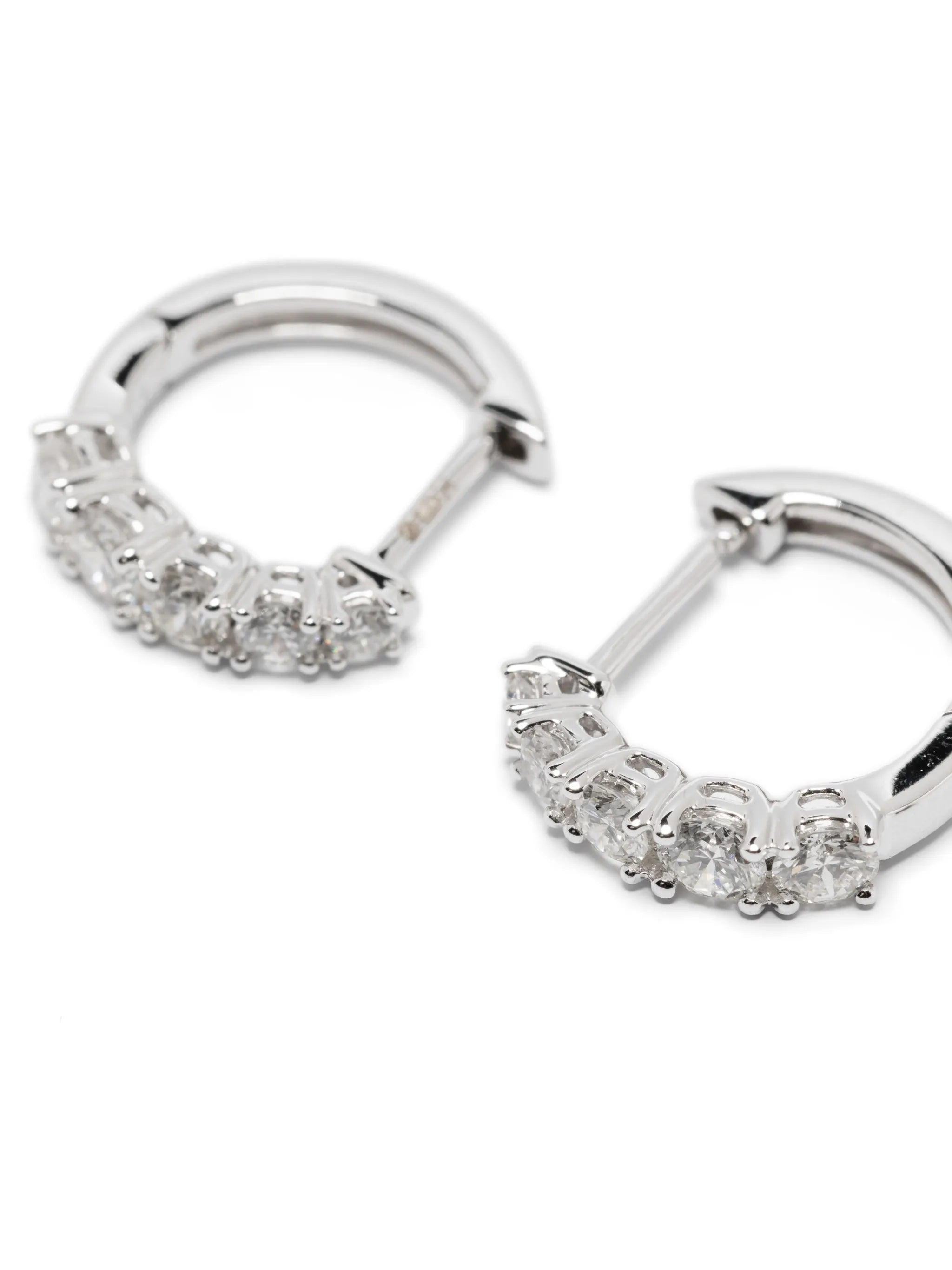 18K white gold diamond earrings
