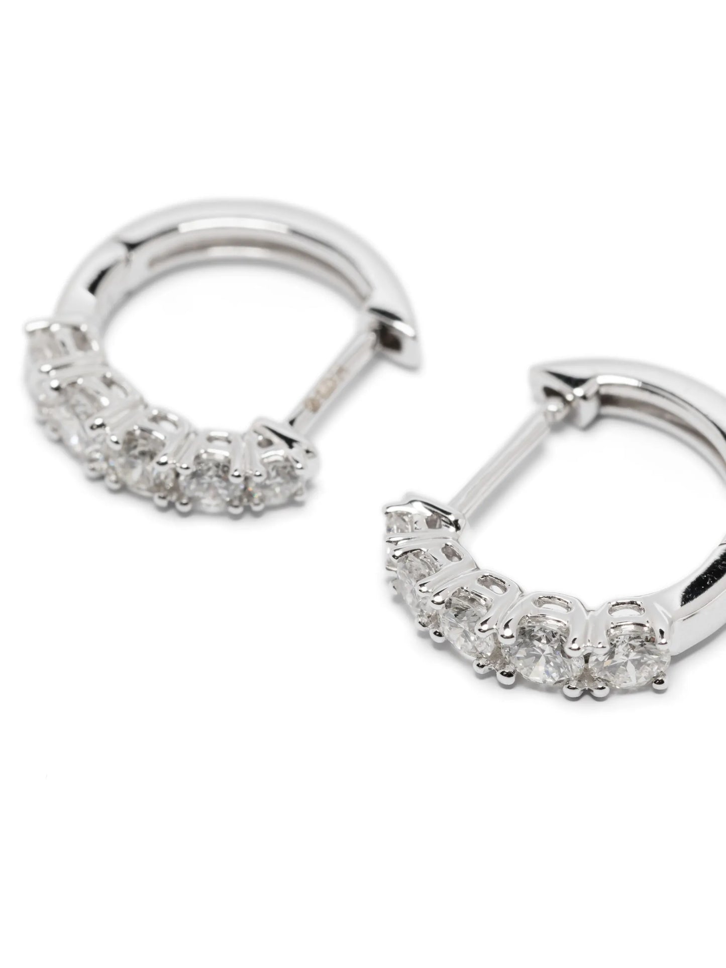 18K white gold diamond earrings