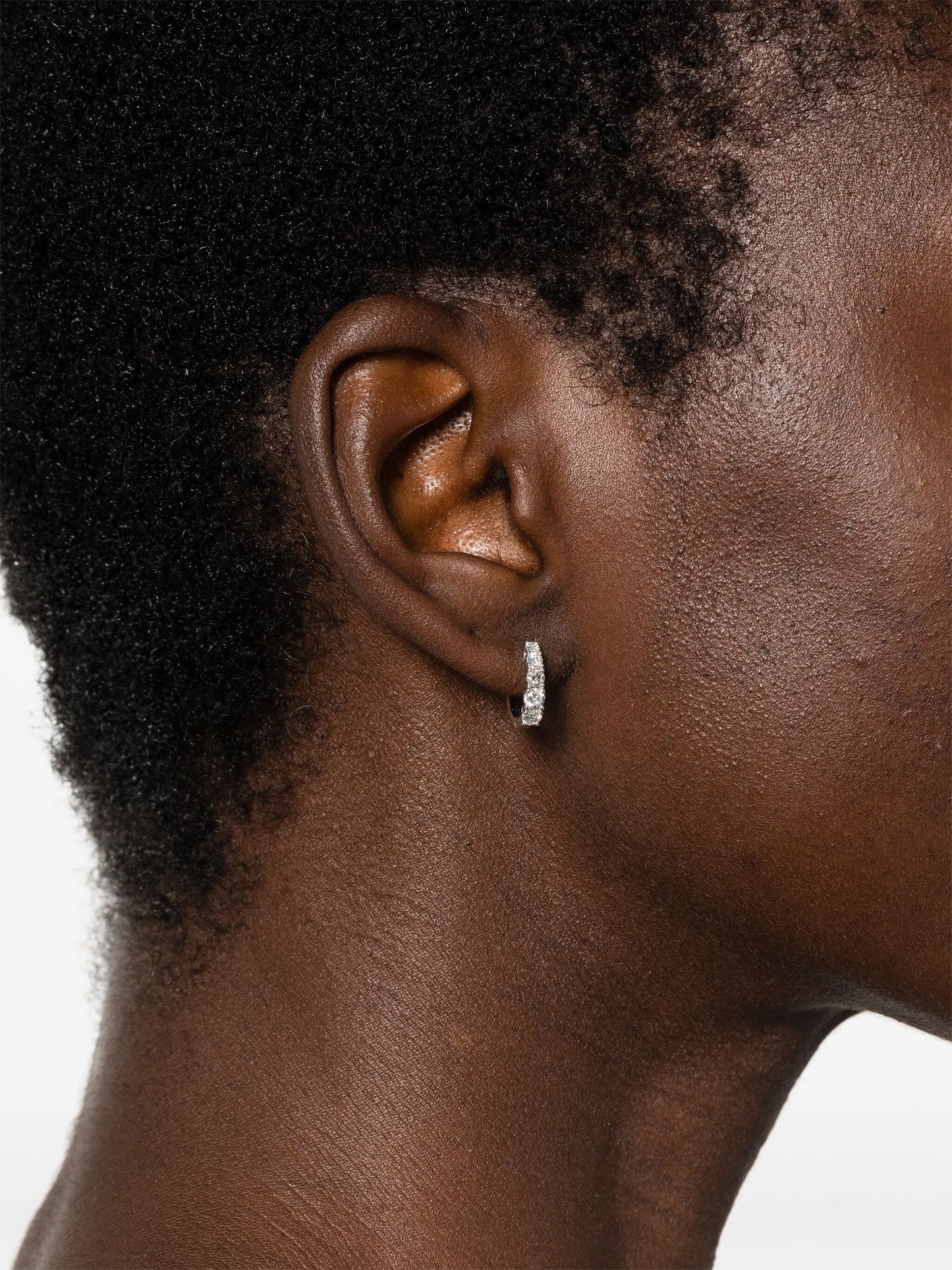 18K white gold diamond earrings