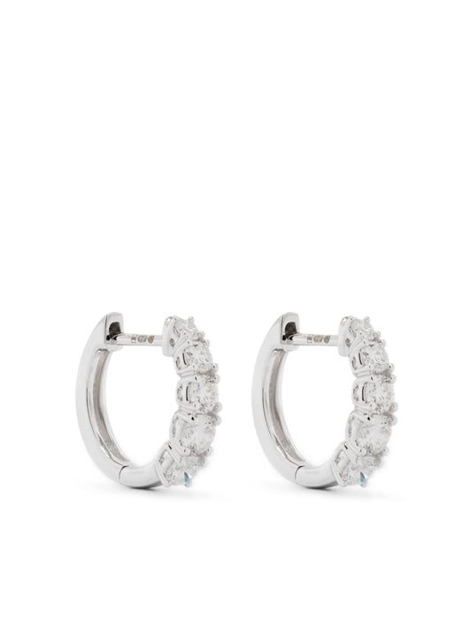 18K white gold diamond earrings