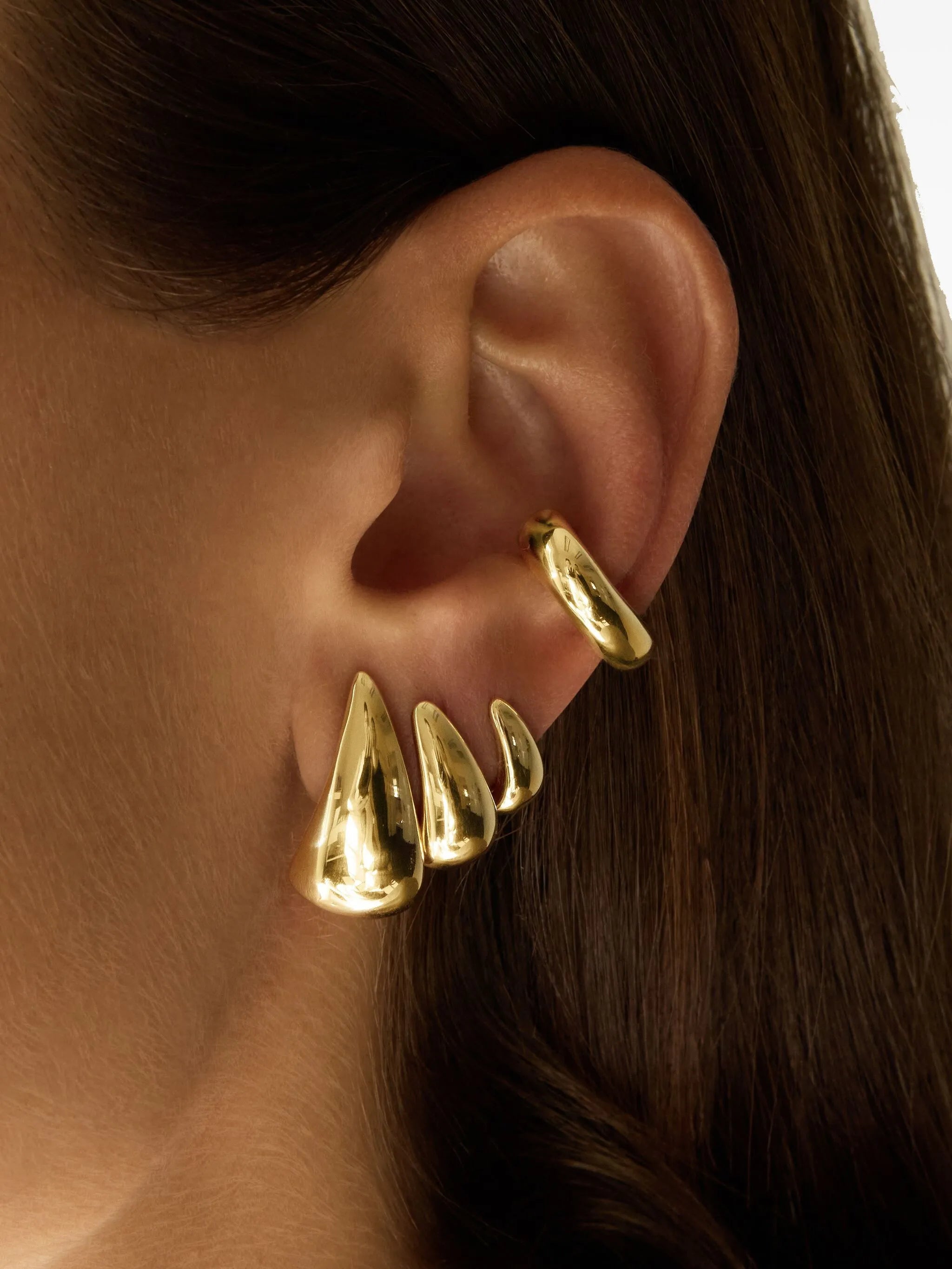 18kt yellow gold Claw earrings