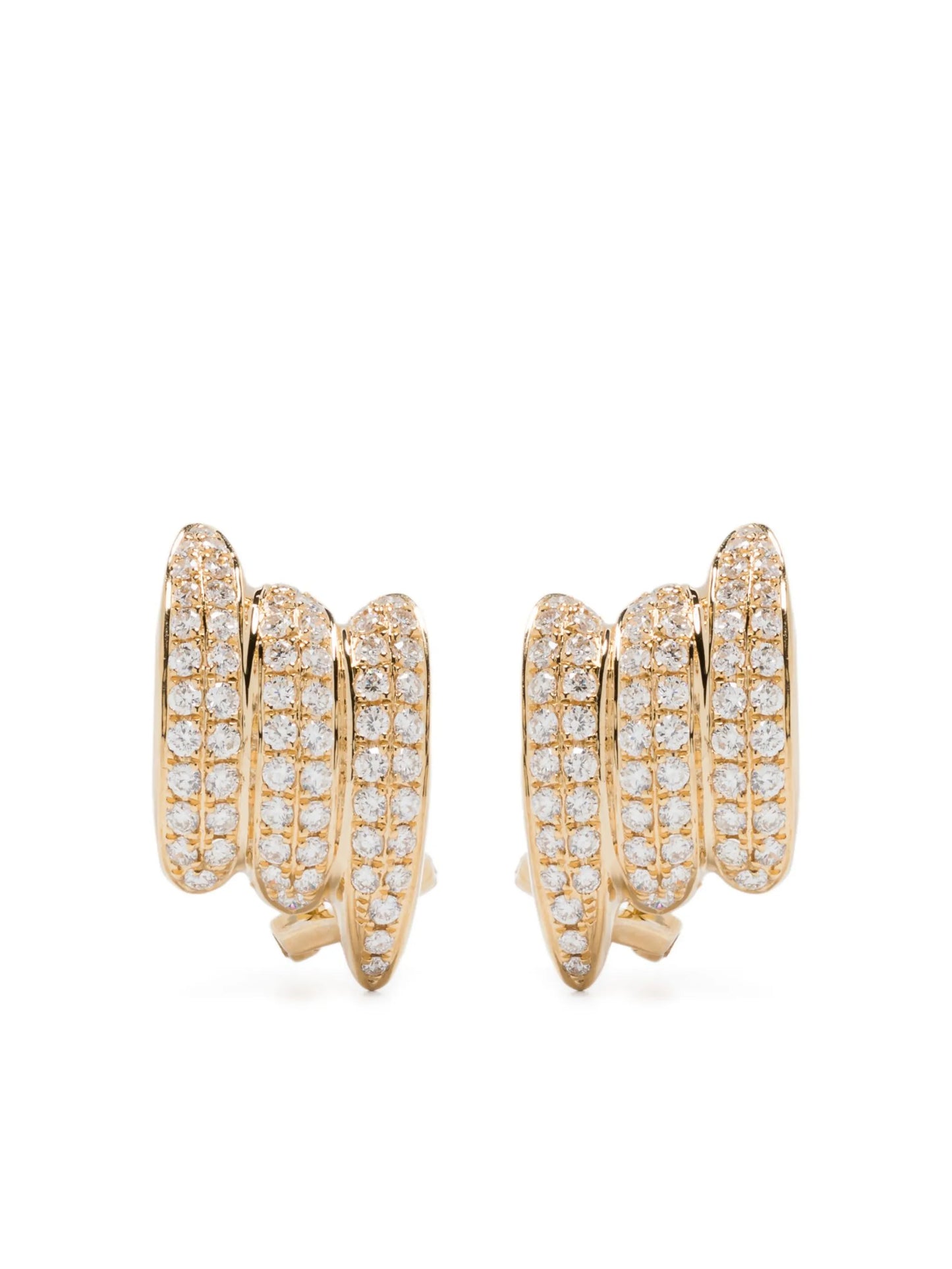 18K yellow gold small Clair diamond earrings