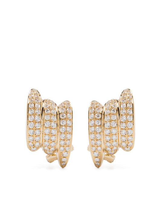 18K yellow gold small Clair diamond earrings