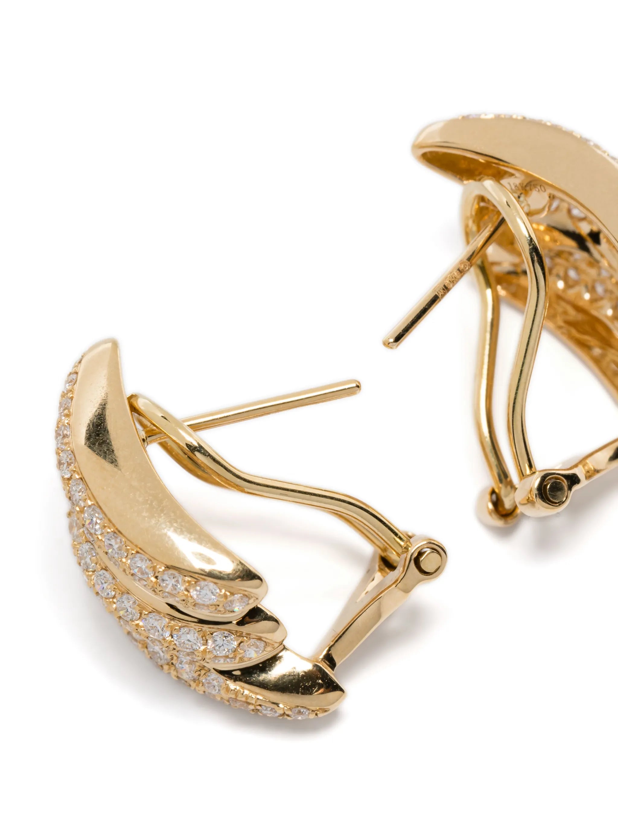 18K yellow gold small Clair diamond earrings