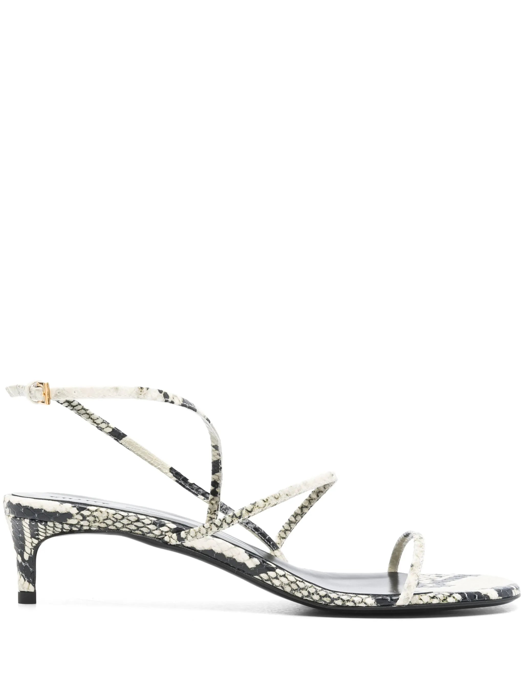 35mm snakeskin-print sandals
